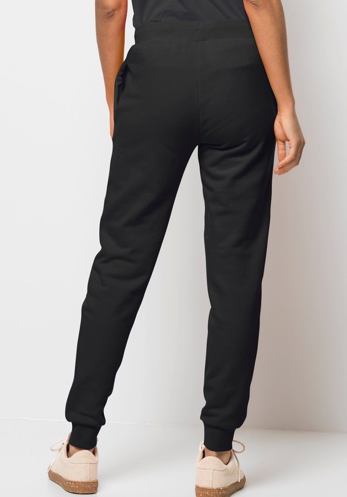 black Sweatpants W ESSENTIAL SWEAT PANTS Jack Wolfskin