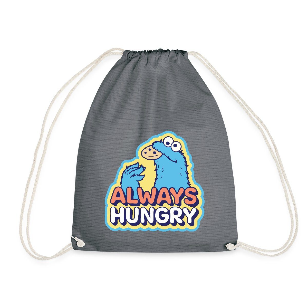 Spreadshirt Turnbeutel Sesamstraße Krümelmonster Design Always Hungry Turnbeutel (1-tlg)