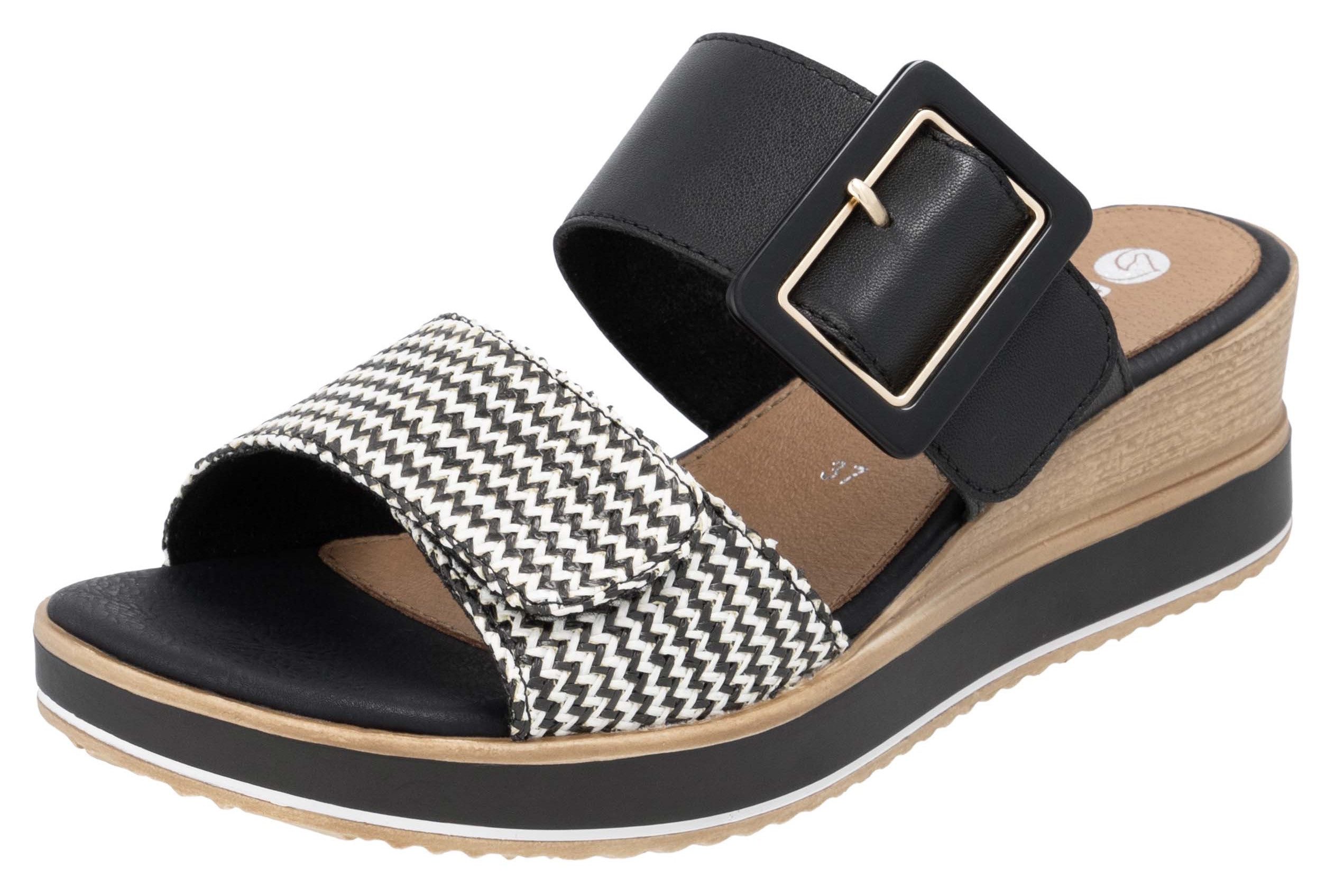 Remonte Pantoffel, Keilabsatz, Sommerschuh, Bequemschuh mit Softfußbett
