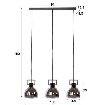 famlights Hängeleuchte, Pendelleuchte Jano in Altsilber und Chrom E27 3-flammig, keine Angabe, Leuchtmittel enthalten: Nein, warmweiss, Hängeleuchte, Pendellampe, Pendelleuchte