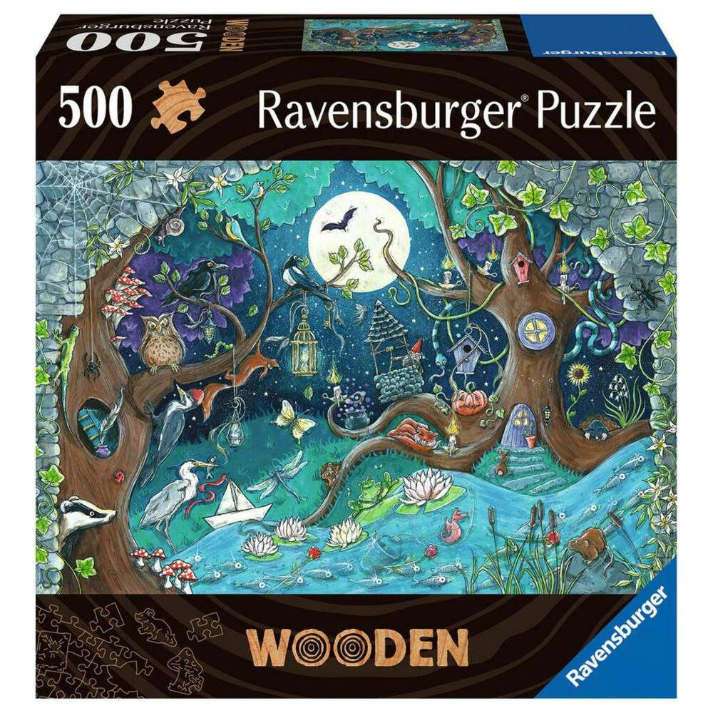 Ravensburger Puzzle Wooden Fantasy Forest 500 Teile, 500 Puzzleteile