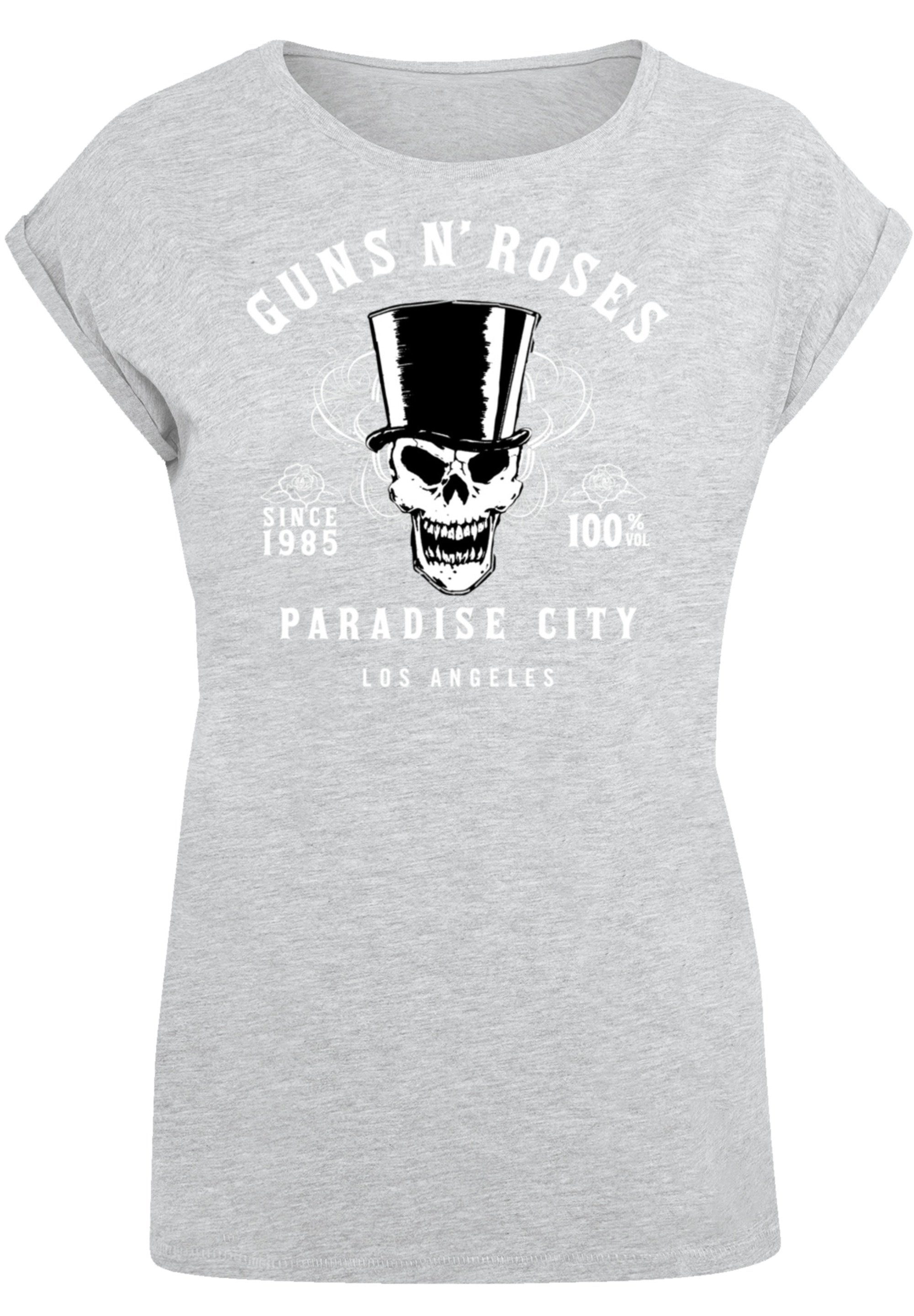 T-Shirt heather Guns Band grey F4NT4STIC Label Whiskey Rock 'n' Roses Premium Qualität