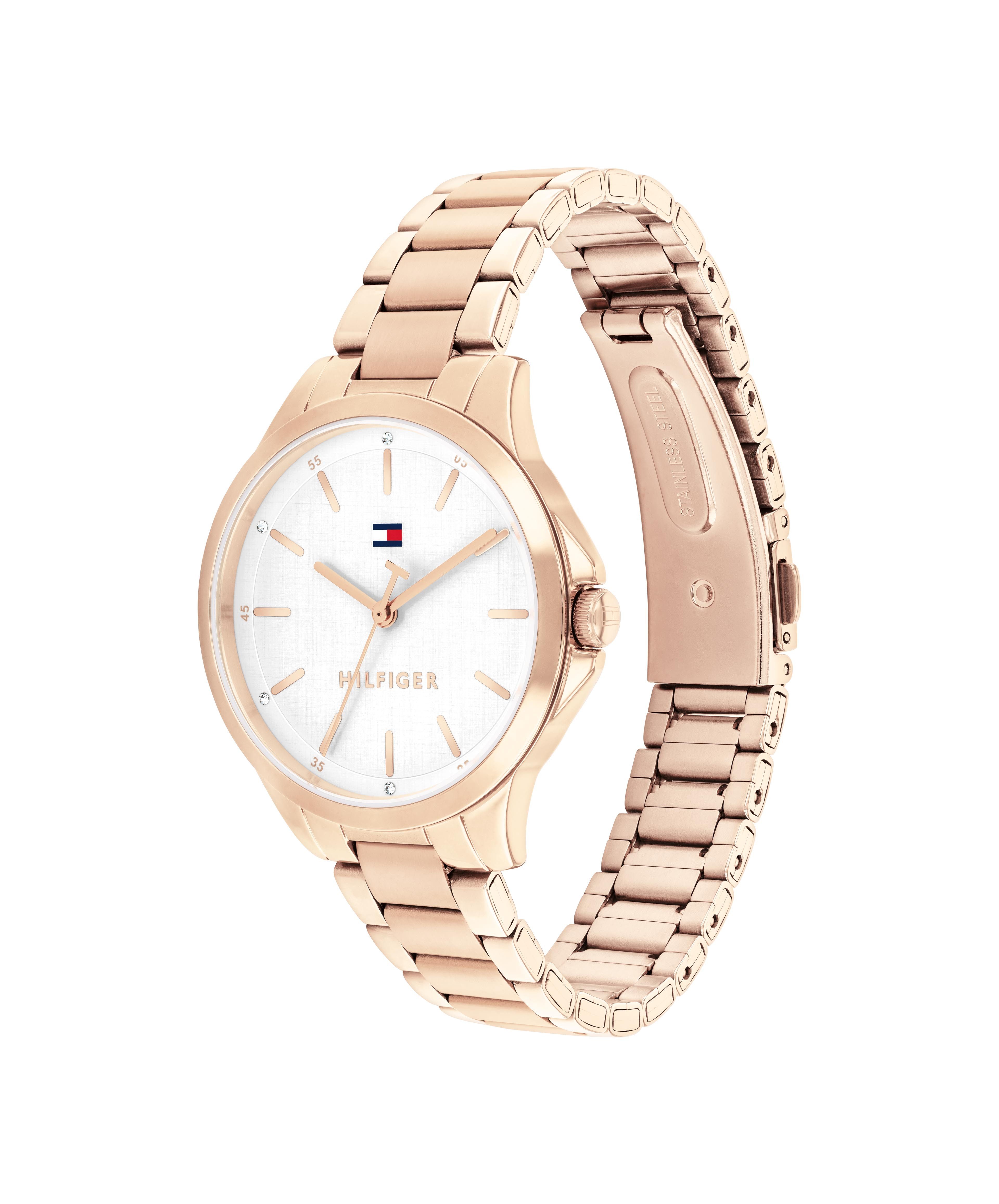 Tommy Hilfiger Quarzuhr CHLOE 1782828, Armbanduhr, Damenuhr, Edelstahlarmba günstig online kaufen