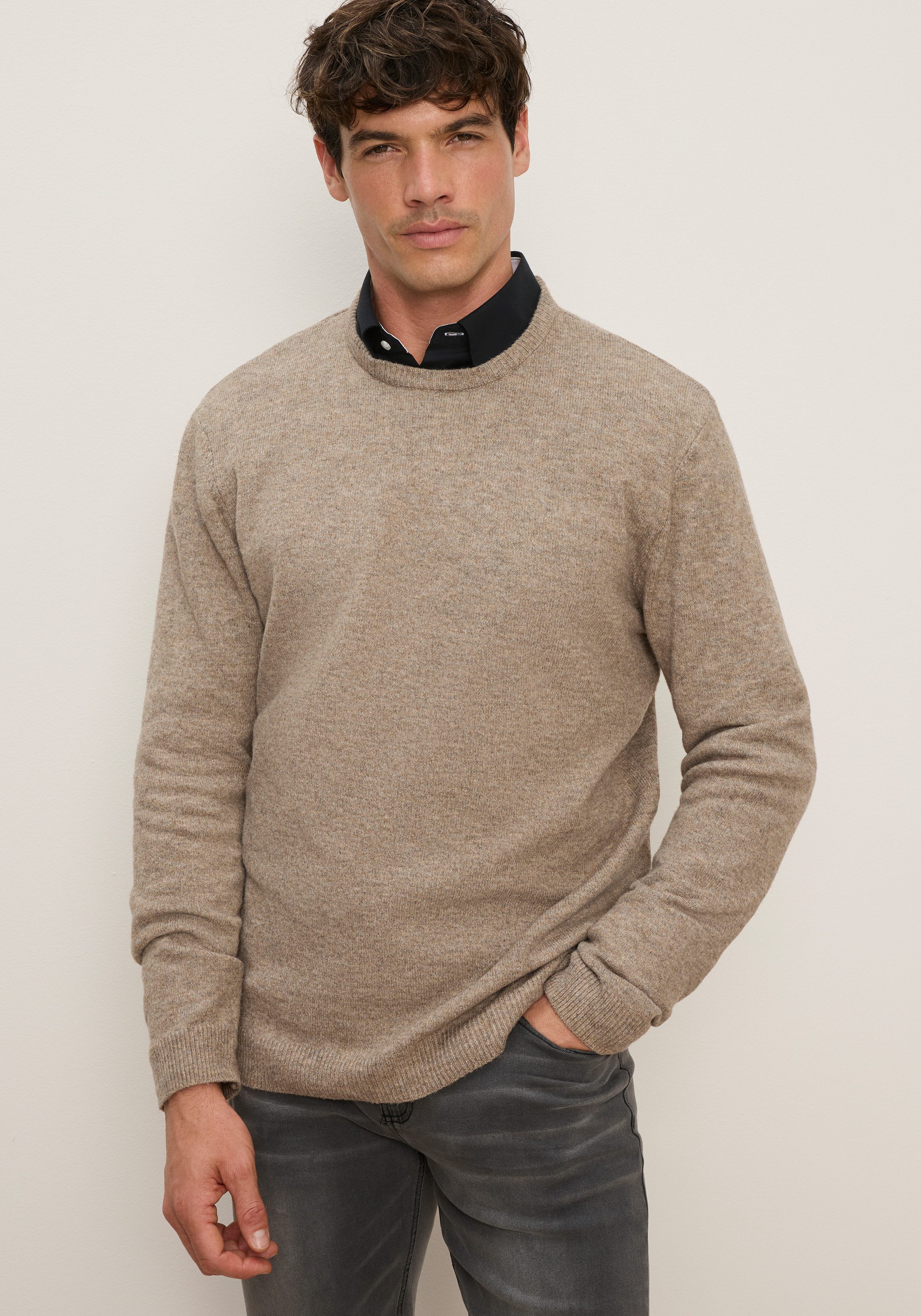 Bruno Banani Strickpullover mit Rundhalsausschnitt, Langarm-Design, Regular Fit, melierte Optik. € 29,99, (€ 29,99 pro 1 Stk).