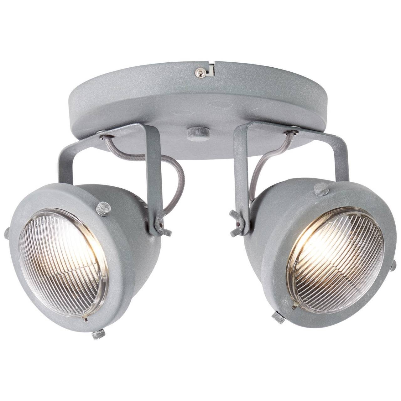 2flg Carmen grau Lampe Brilliant 5W Spotrondell 2x LED-PAR51, LED 3000K, Deckenleuchte Beton GU10, Carmen,