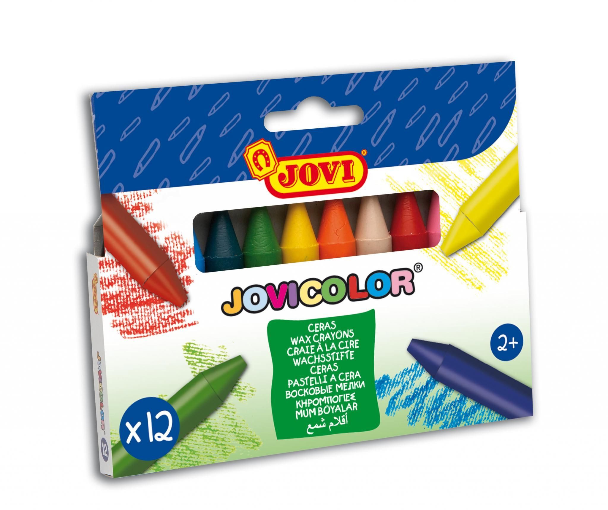 Jovi Wachsmalstift JOVI JOVICOLOR Wachsstifte 12er Schachtel, sortiert