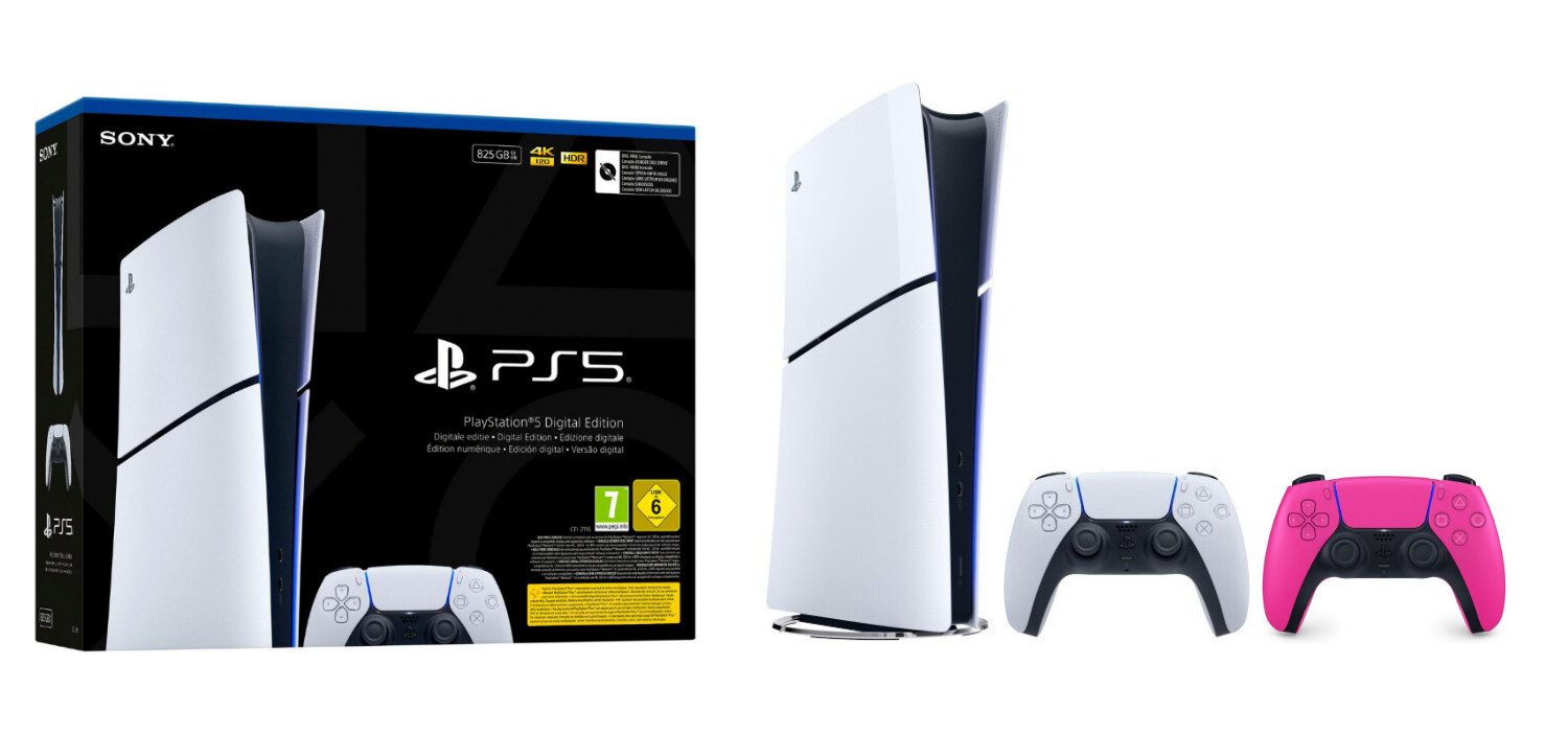 Playstation PS5 Digital Slim E-Chassis + 2. Con Nova Pink