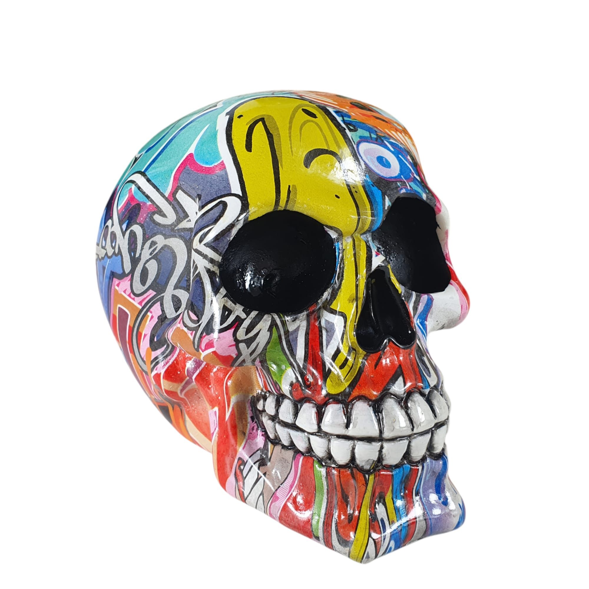 Dekofigur Street Art Totenkopf Figur Graffiti style 11 cm