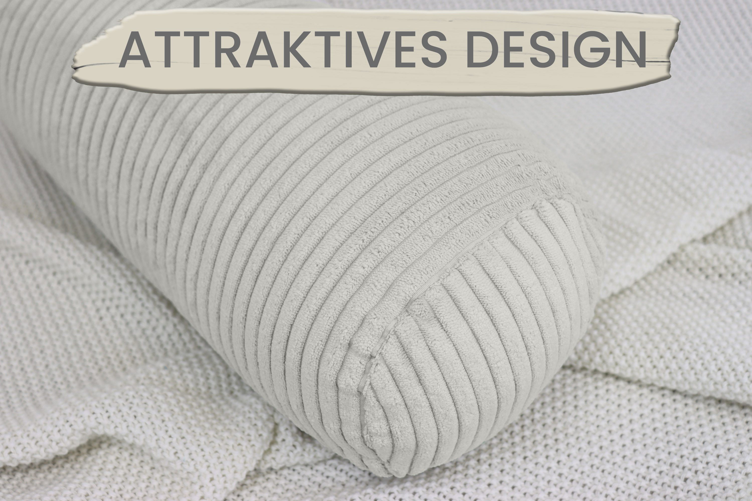 Amilian Nackenrolle mit Bezug 15 x 40 cm - Kissenrolle - mit Nackenrollenbe günstig online kaufen