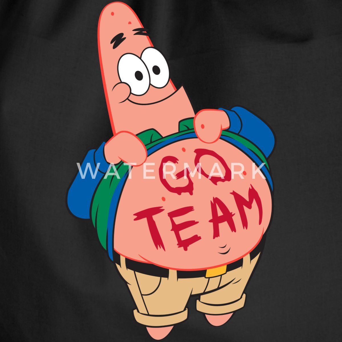 Spreadshirt Turnbeutel Spongebob Schwammkopf Patrick Star Go Team Design Turnbeutel (1-tlg)