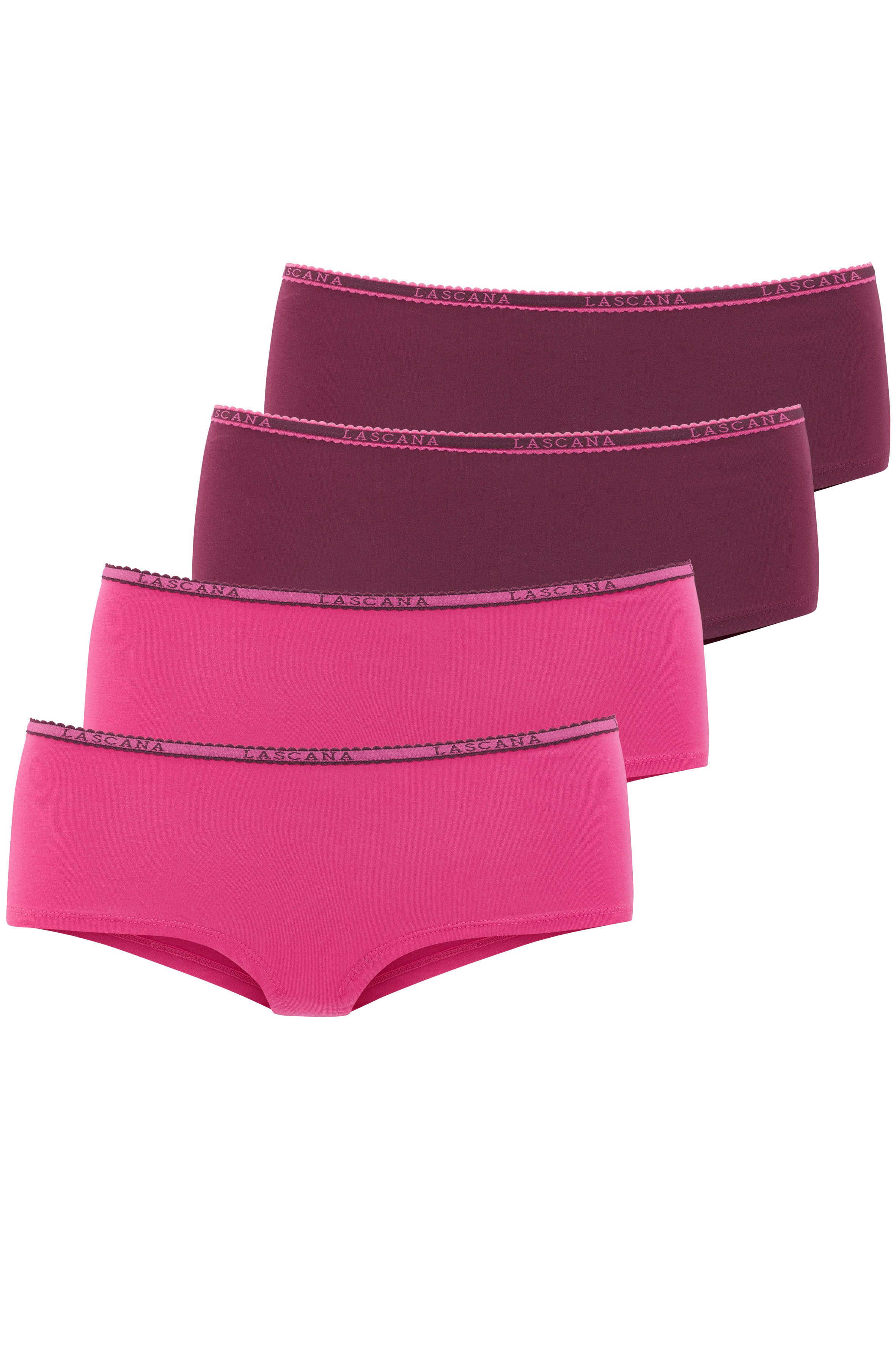 LASCANA Panty (4er-Pack) aus elastischer Baumwoll-Qualität