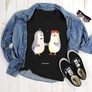 Mr. & Mrs. Panda T-Shirt Pinguin Heirat - Schwarz - Geschenk, Ehefrau, Party, Mann, Nachthemd, (1-tlg)