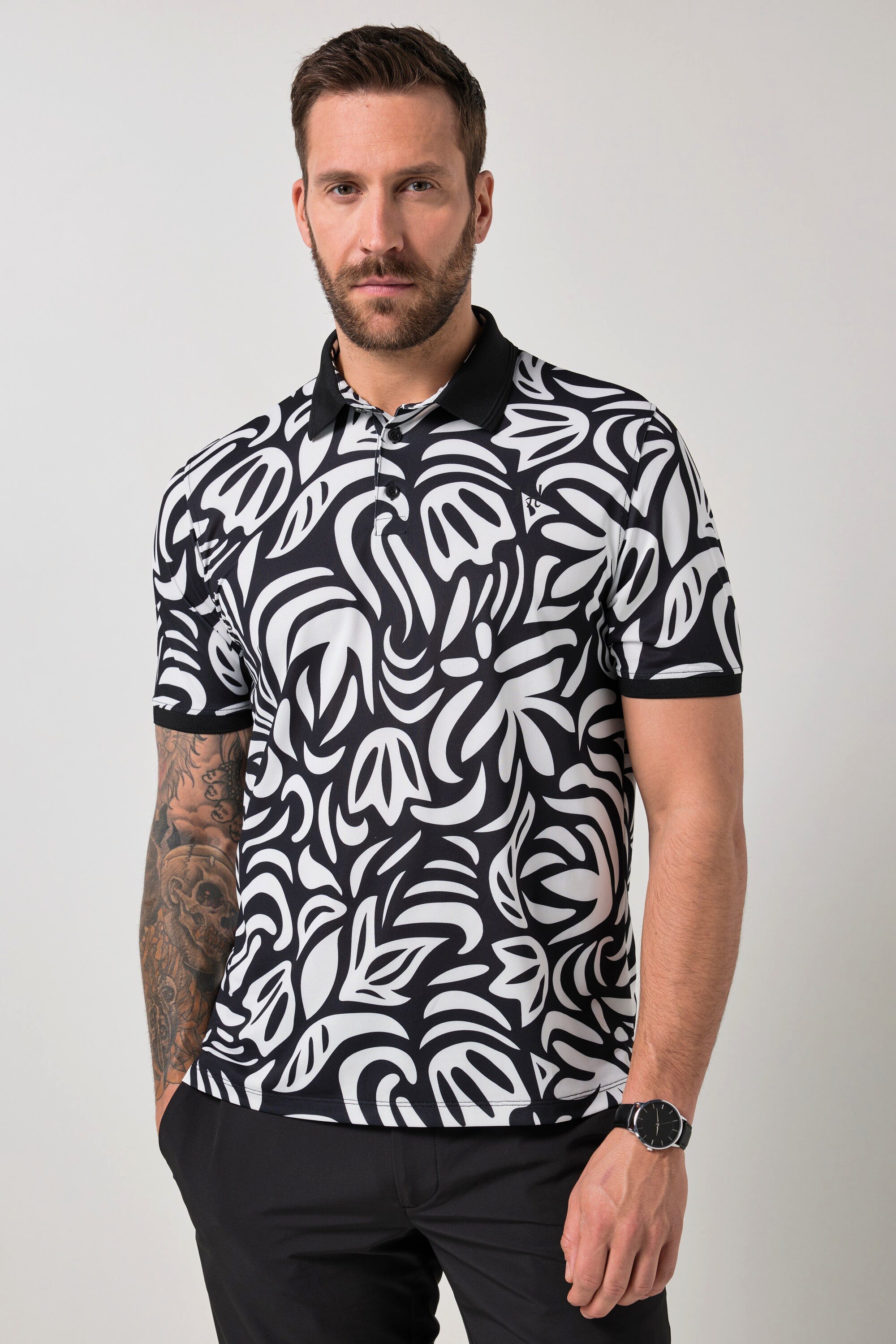 JP1880 Poloshirt Poloshirt FLEXNAMIC® Golf Piqué Alloverdruck