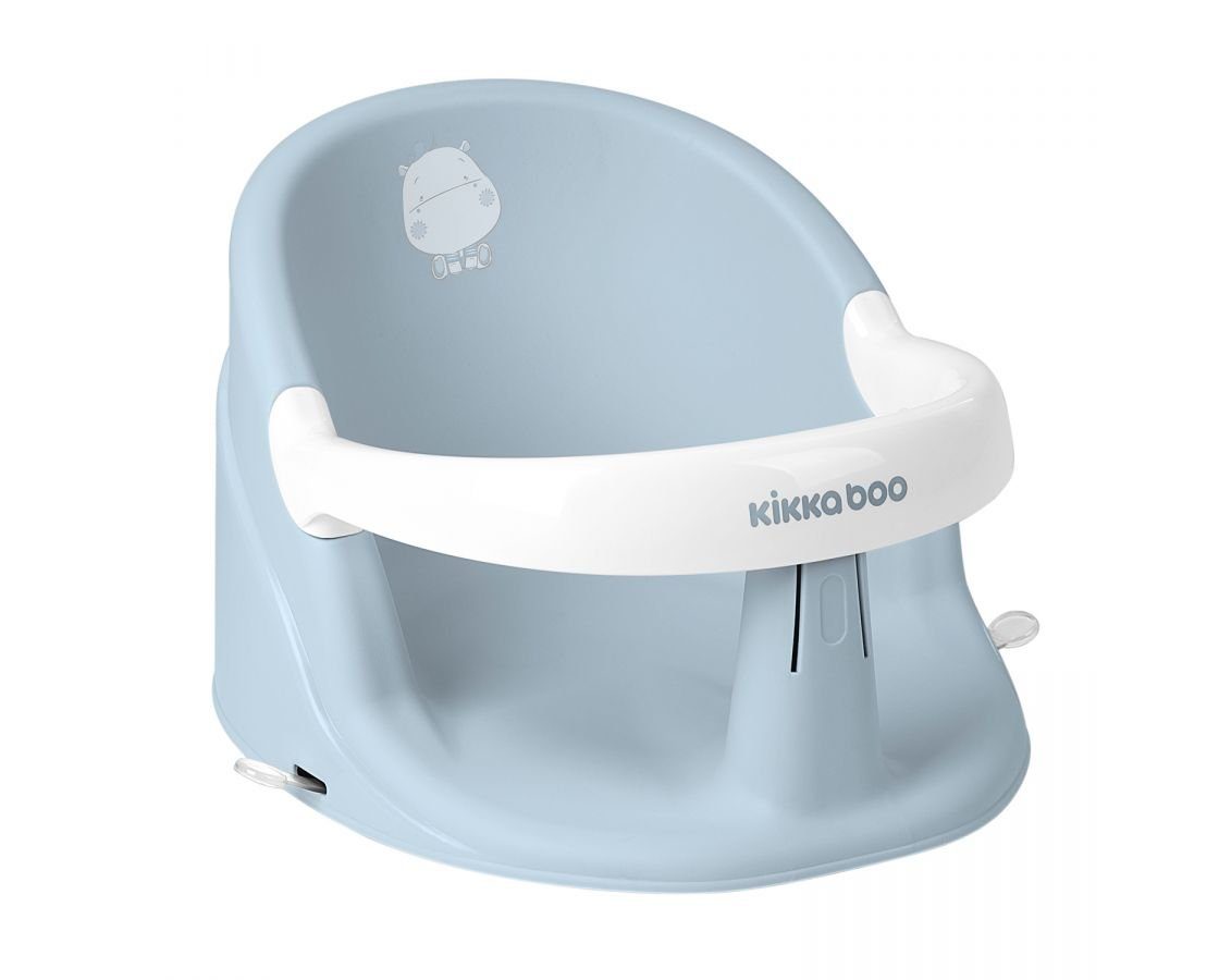 Kikkaboo Badesitz Baby Badewannensitz abnehmbar rutschfest Hippo, Bügel Form ergonomische blau