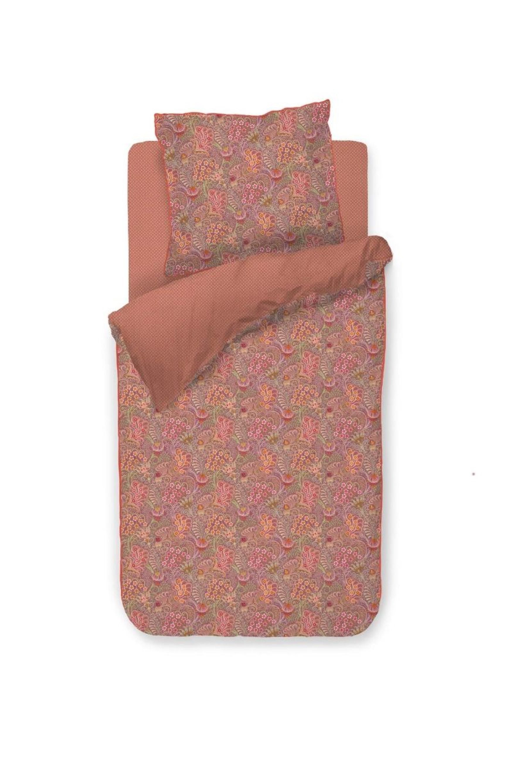 PiP Studio Постельное белье PIP Studio Perkal Постельное белье 135x200 Kitenge Terra Ornamente Blüten, Perkal, 2 teilig, für den Sommer und Winter, kuschelig weich