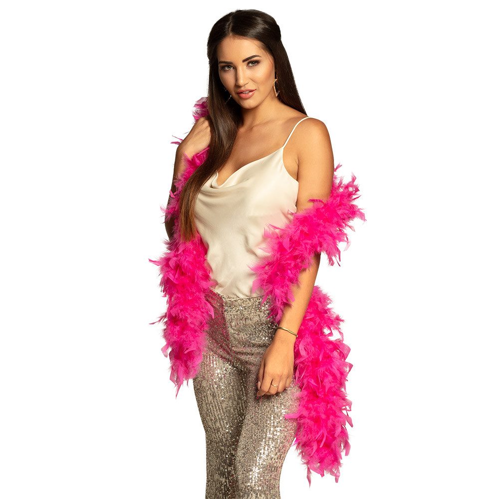 Boland Kostüm Federboa Unifarben 180 cm - 50g, Pink