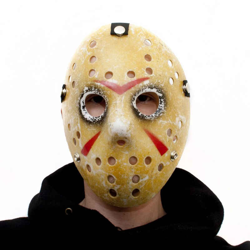 Goods+Gadgets Verkleidungsmaske Vintage Jason Hockey-Maske, Halloween Party Kostüm Verkleidung