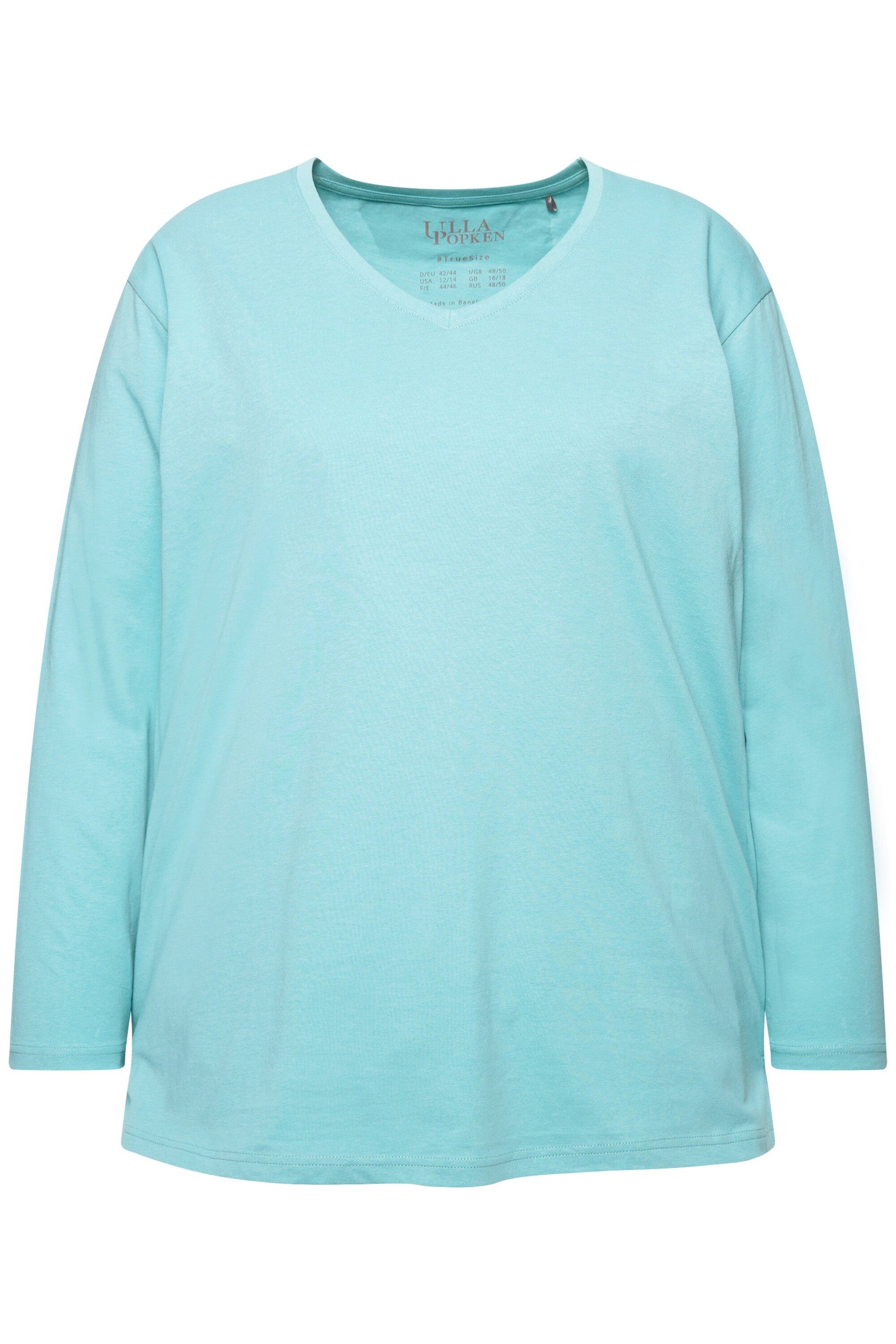 Ulla Popken T-Shirt Shirt V-Ausschnitt Relaxed günstig online kaufen