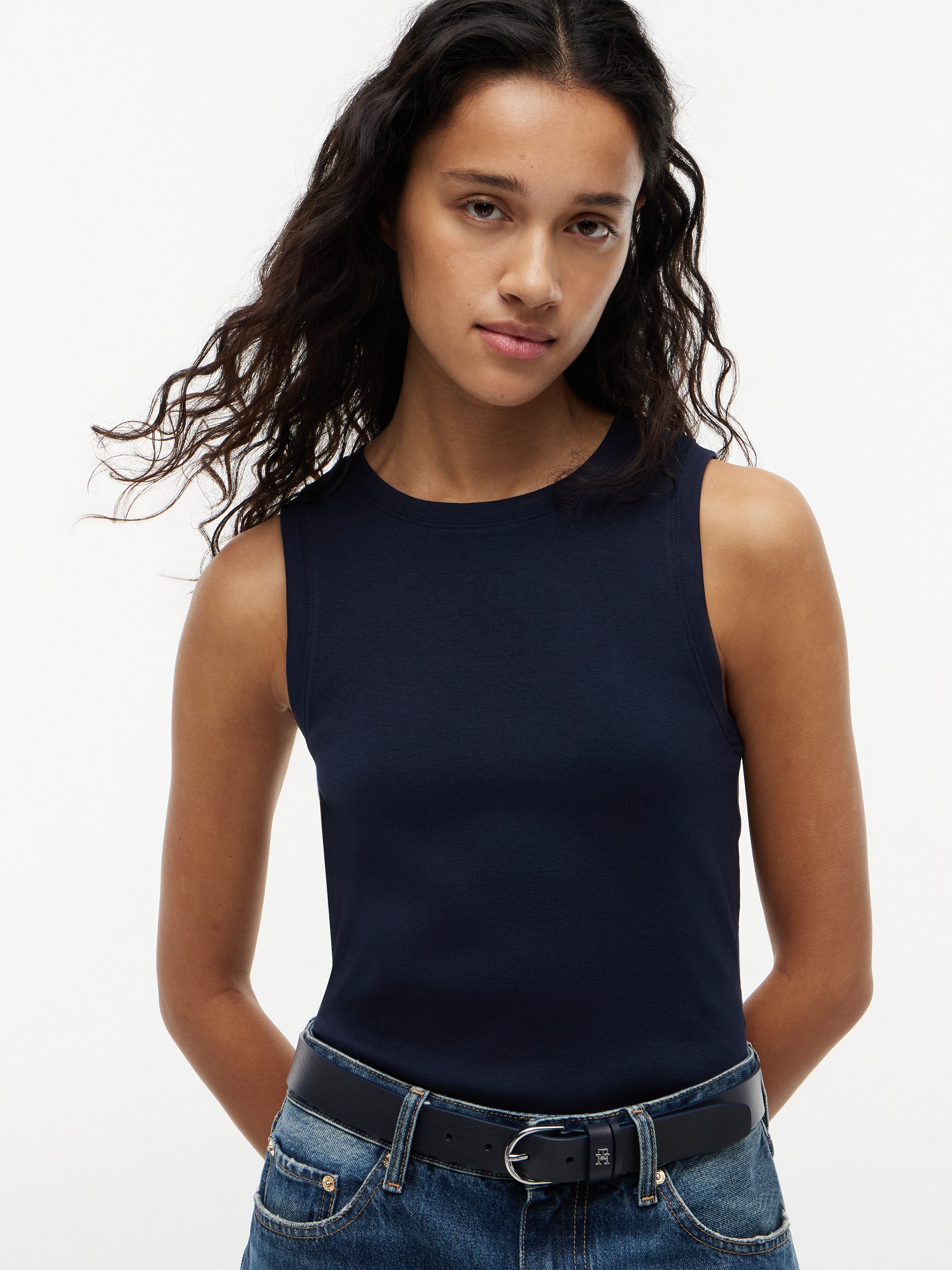 Tommy Hilfiger Tanktop MULTISTRIPE TANK TOP Baumwolle