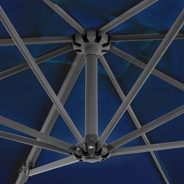 furnicato Sonnenschirm Ampelschirm mit Aluminium-Mast Azurblau 250x250 cm