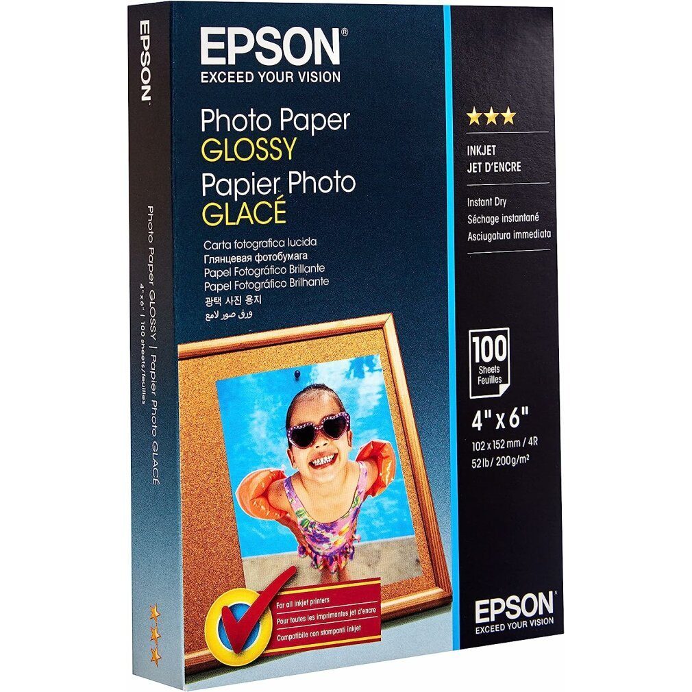 Epson Fotopapier Fotopapier S042548 10,0 x 15,0 cm glänzend 200 g/qm 100 Blatt