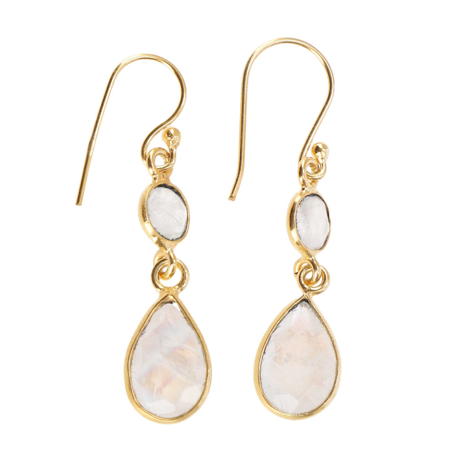 Guru-Shop Paar Ohrhänger Vergoldete Boho Ohrringe aus Sterlingsilber,.. günstig online kaufen