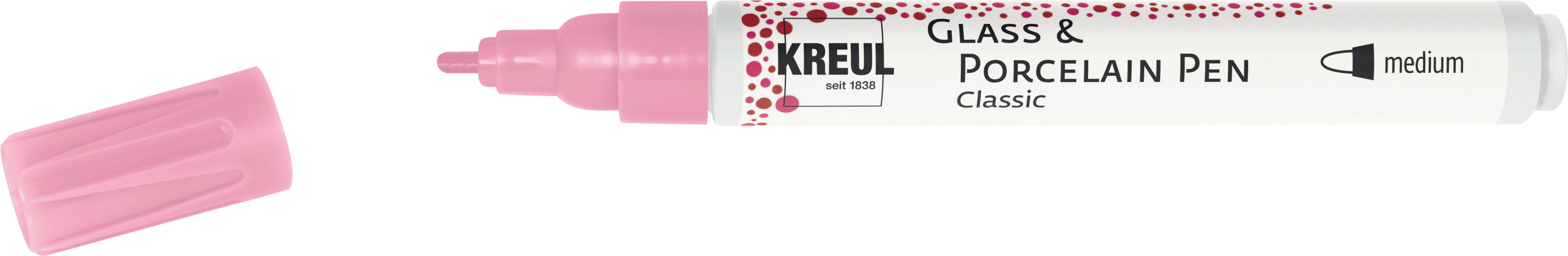 Kreul Künstlerstift Kreul Glass & Porcelain Pen Classic rosa, 2-4 mm