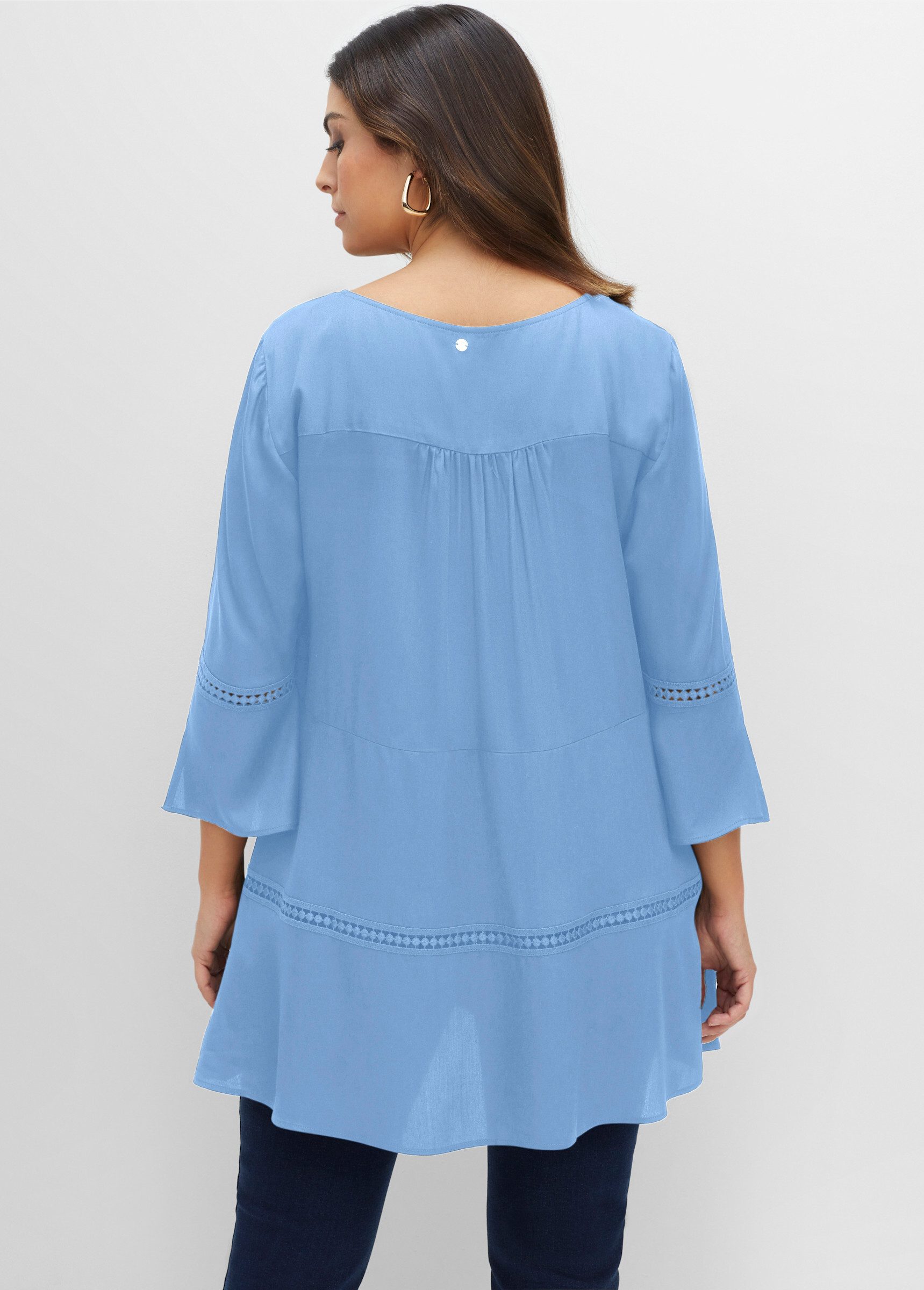Sheego Klassische Bluse Tunika 3/4-Arm günstig online kaufen