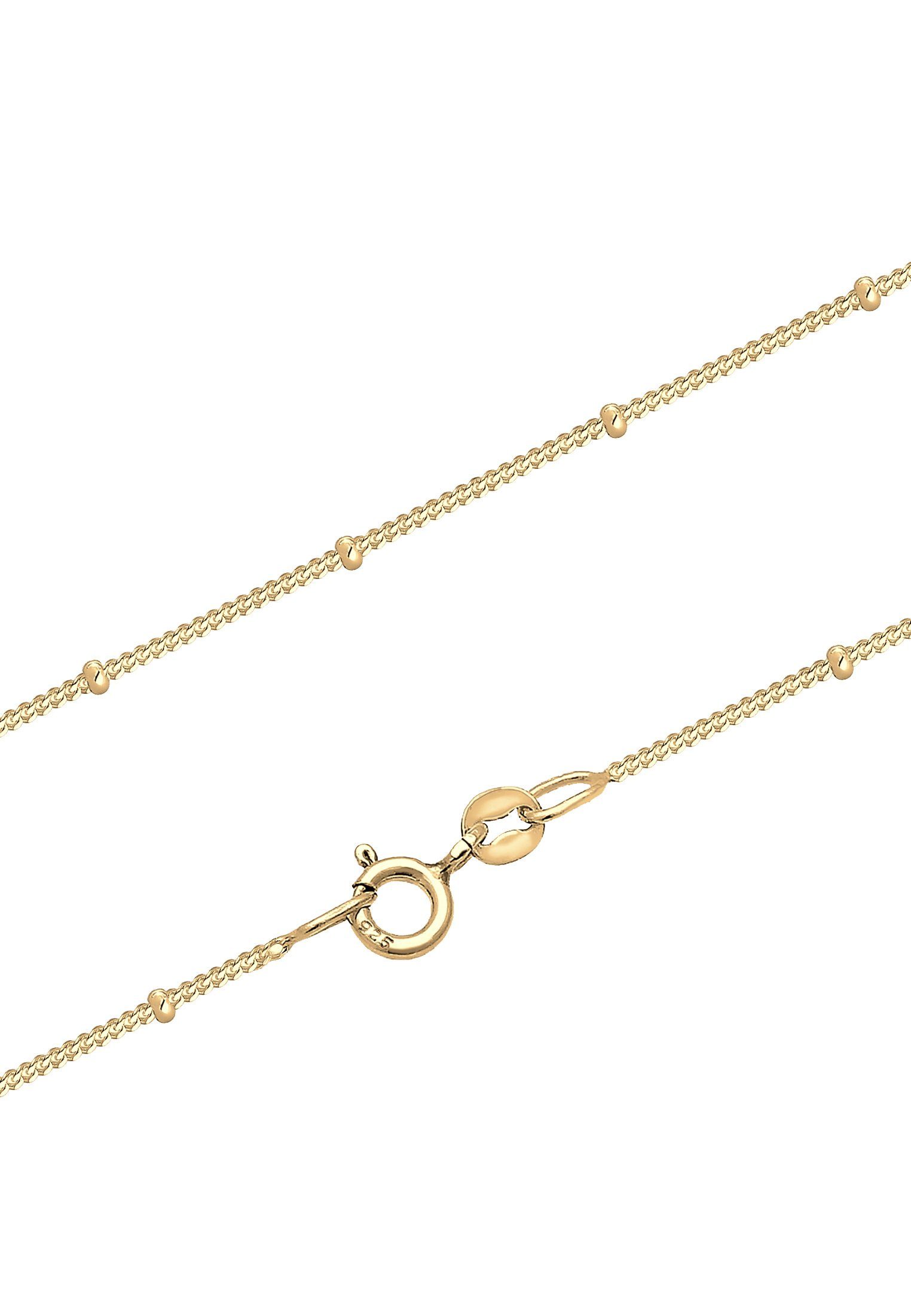 Elli Kette mit Anhänger Kompass Plättchen Vintage Antik 925 Silber