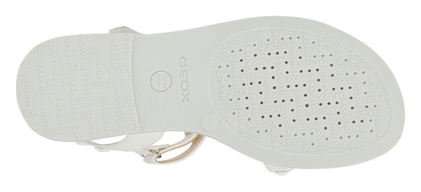 Geox J SANDAL KARLY GIRL weiß Blütenapplikation mit Sandale