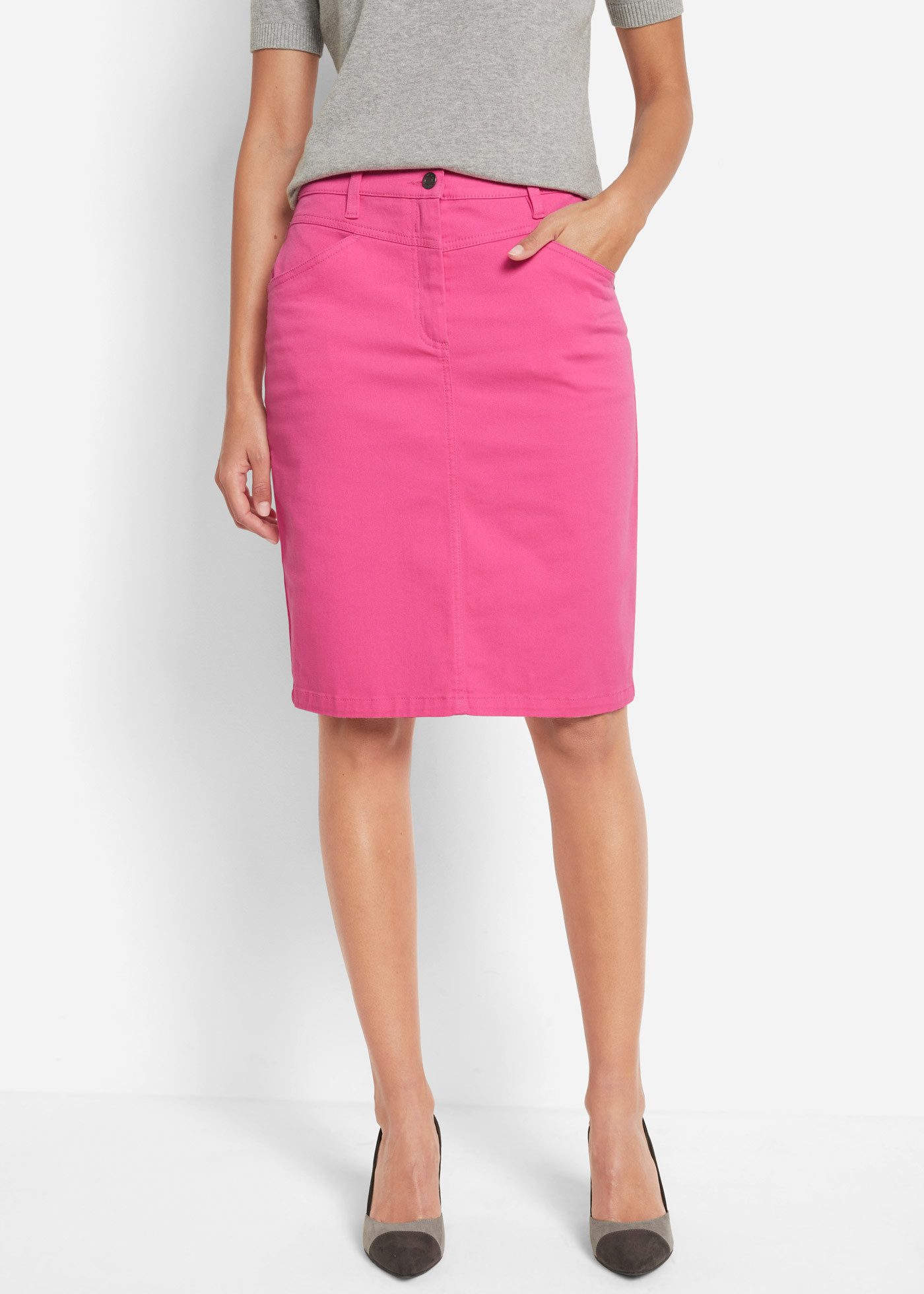 bonprix Jeansrock Minirock mit Stretch