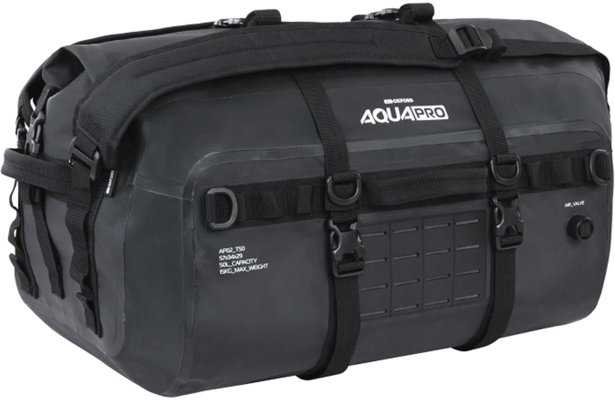 OXFORD Gepäckträgertasche Aqua Pro T-50 wasserdichte Hecktasche, Molle Befestigungssystem,wasserdicht