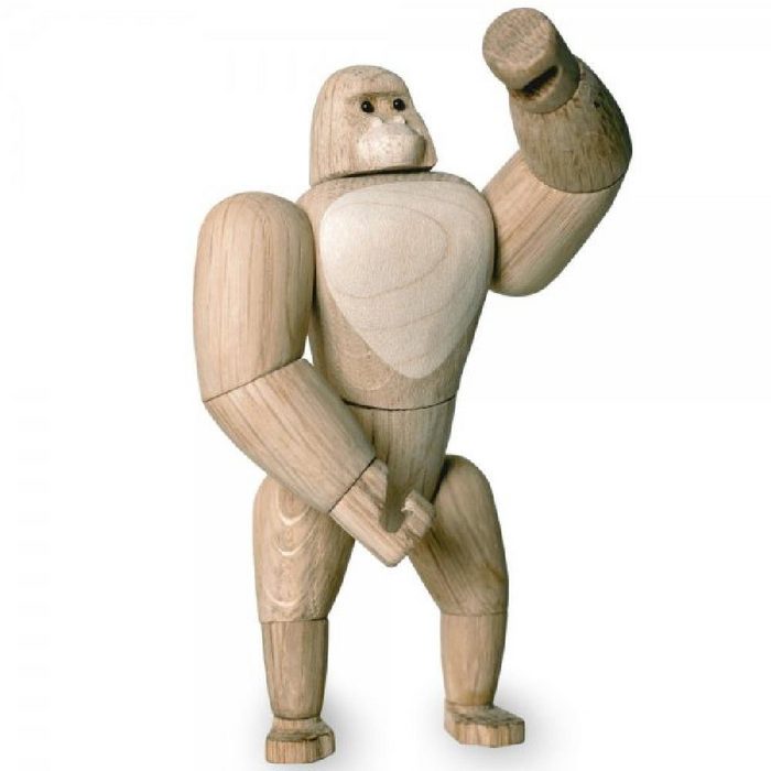 Novoform Skulptur Design Dekofigur Mini Gorilla Eiche & Ahorn (12 5cm)