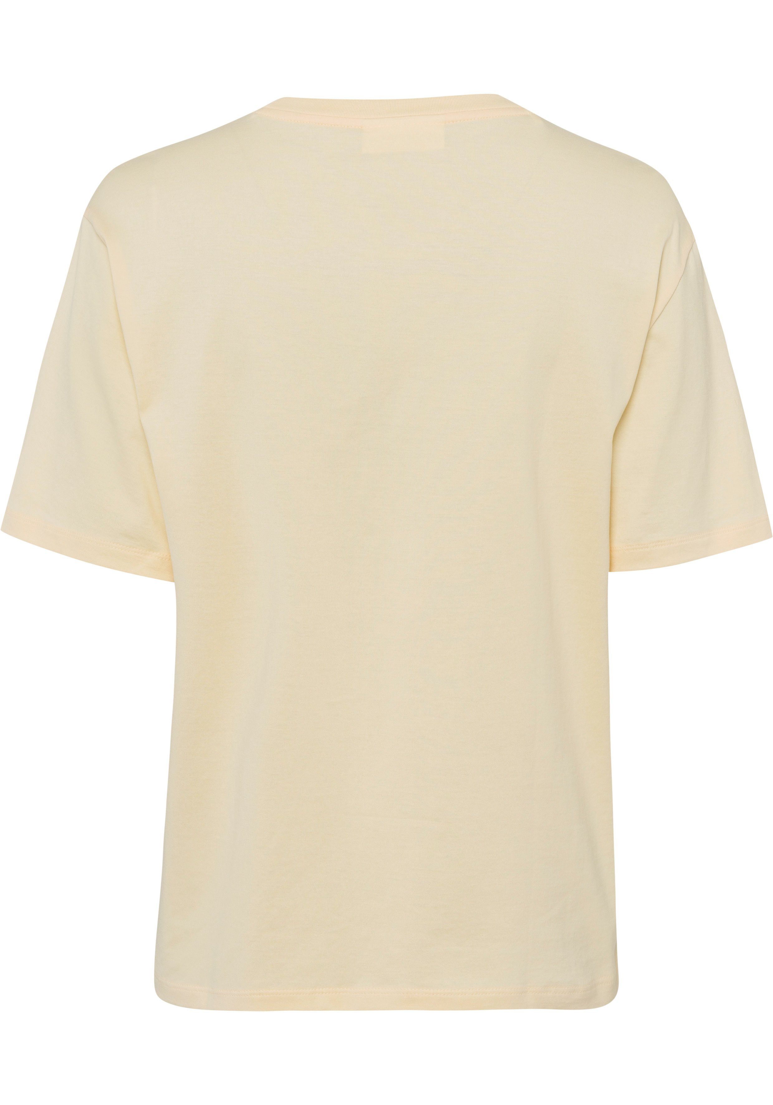 Lacoste T-Shirt cob mit (1-tlg) der Brust Lacoste-Logo auf