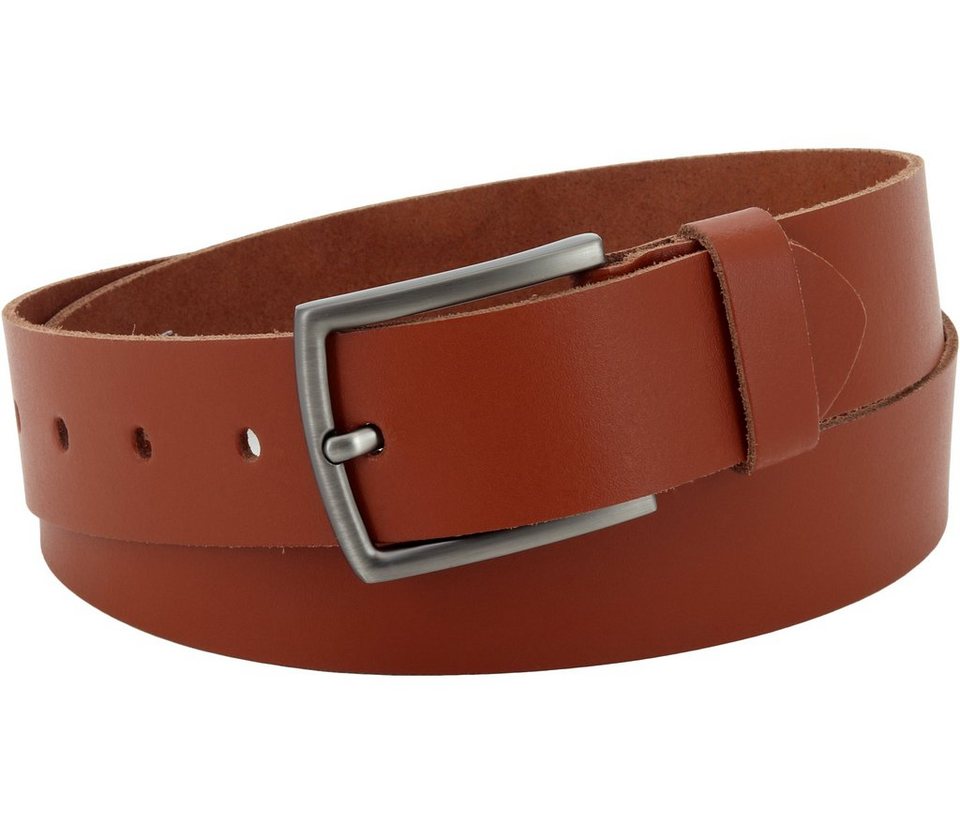 COLOGNEBELT Ledergürtel OM519-SL-Cognac MADE IN GERMANY, Cognac Kürzbar,  100 % Echtleder, Aus einem Stück, Unisex