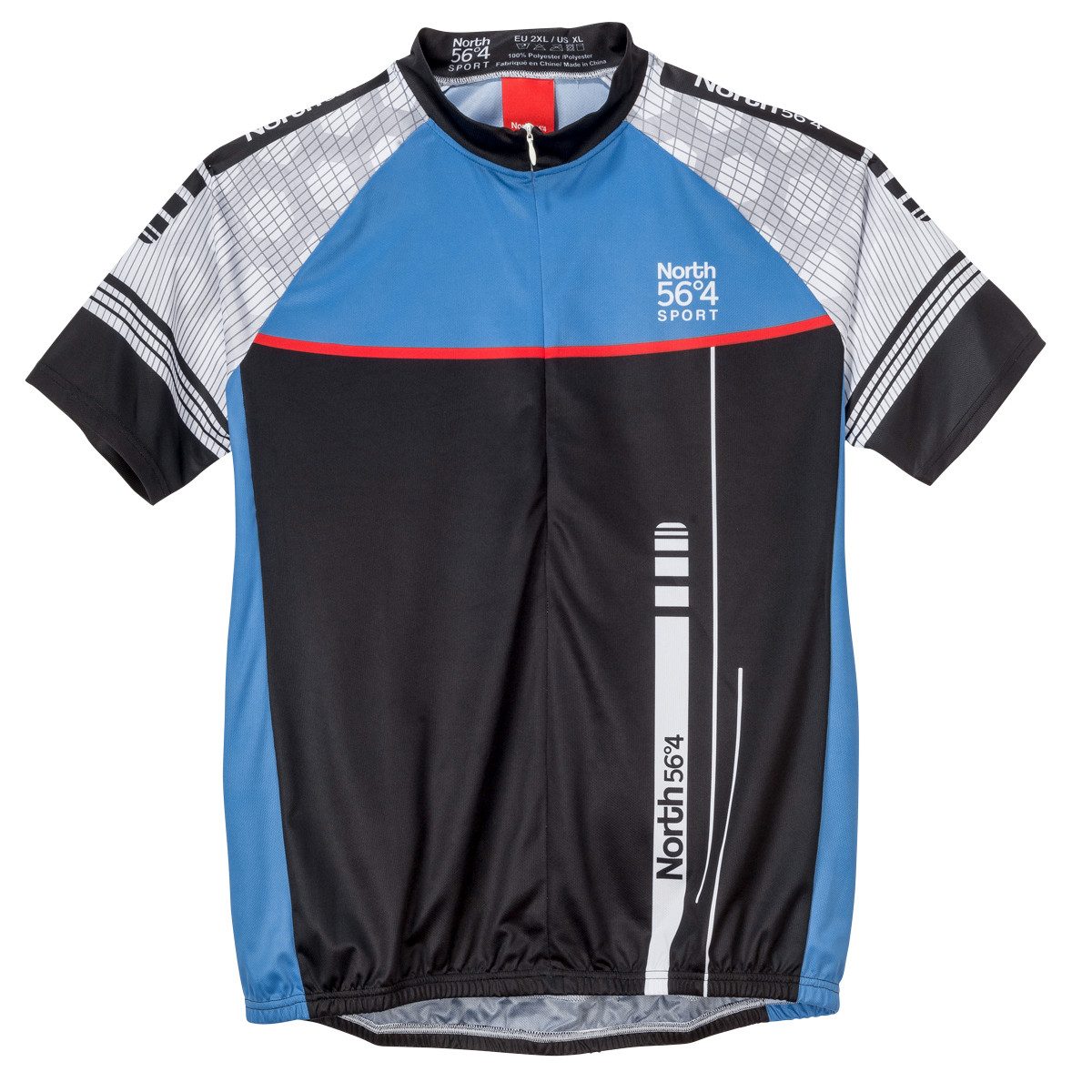 north 56 4 Rundhalsshirt North Latitude XXL Radtrikot schwarz-blau