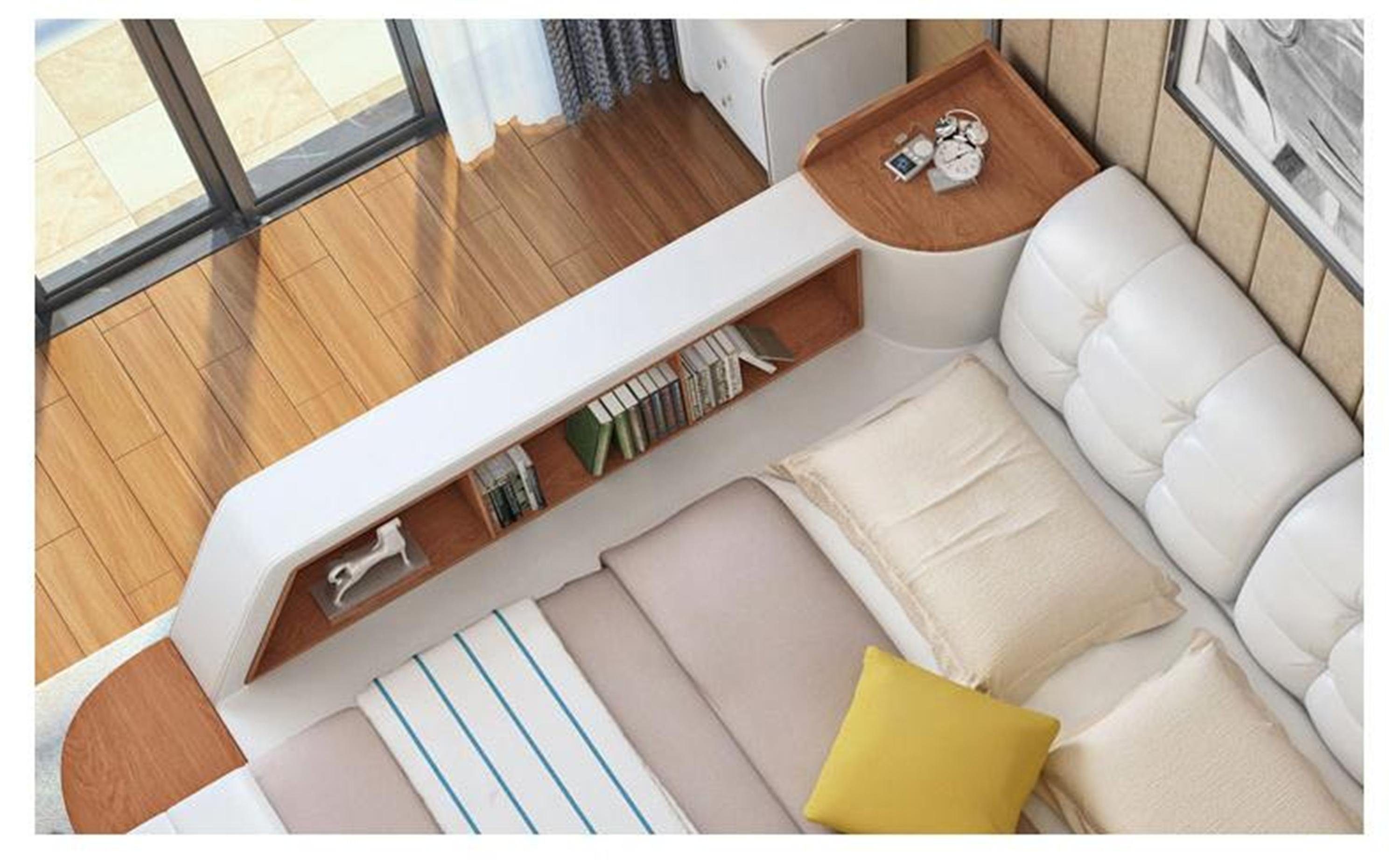 JVmoebel Multimediabett Multifunktionales Bett in edlem Lederdesign mit Luxus-Ausstattung, Made in Europa