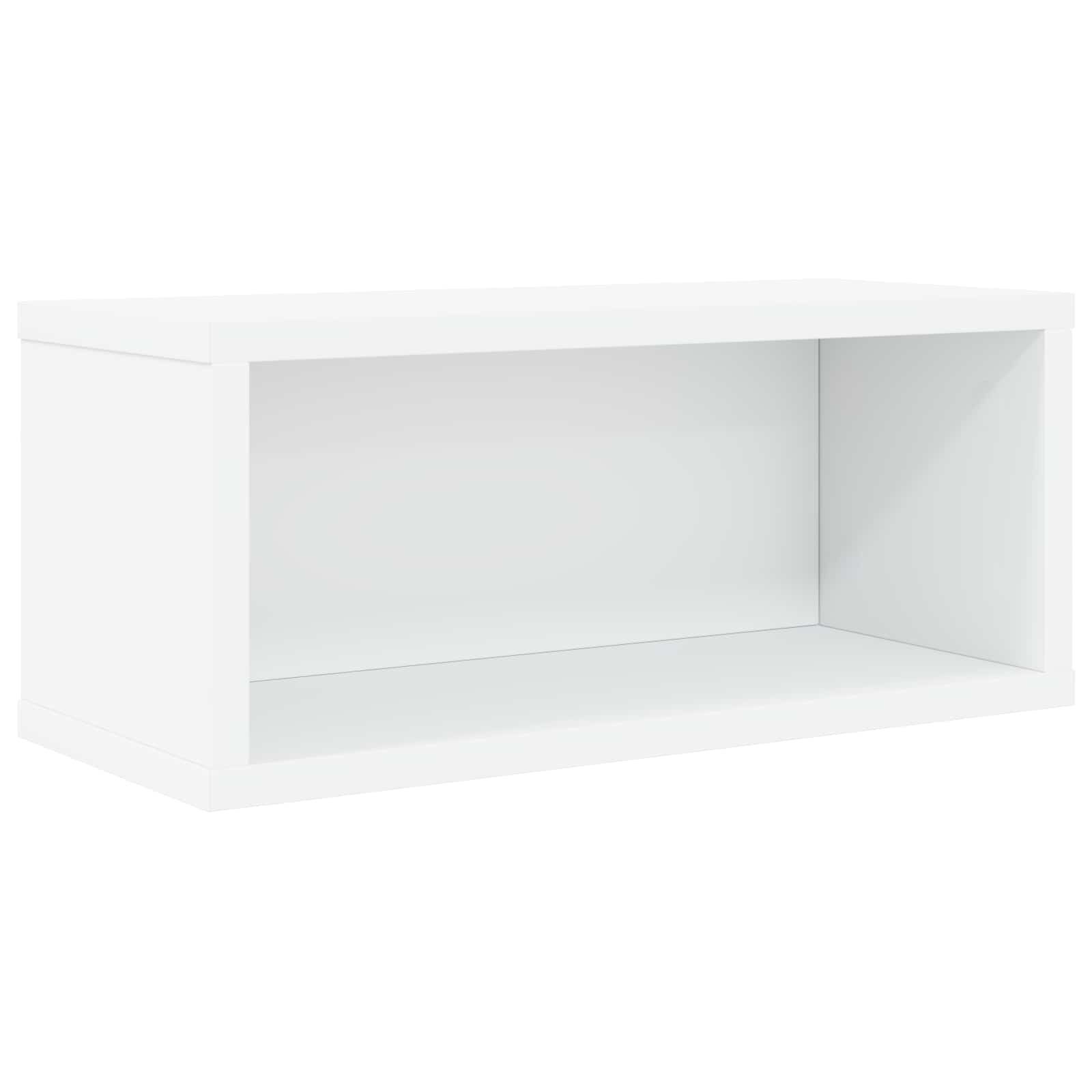 vidaXL Aufbewahrungsbox CD-Aufbewahrungsregal Weiß 40 x 17 x 17 cm Holzwerkstoff (1 St)