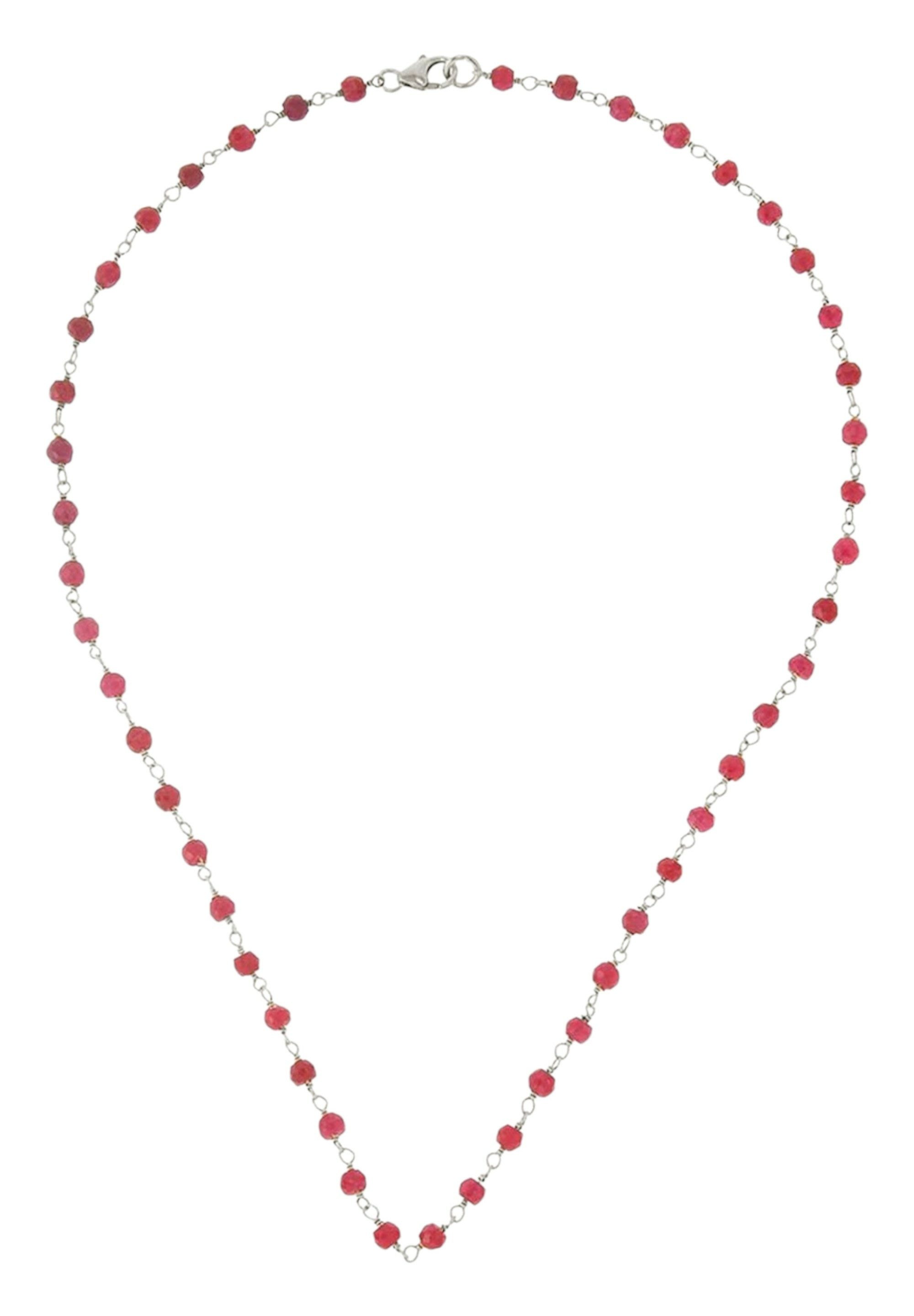 Gemshine Kette ohne Anhänger Rubin, Europäischer Schmuck: Qualität liebevoll hergestellt.