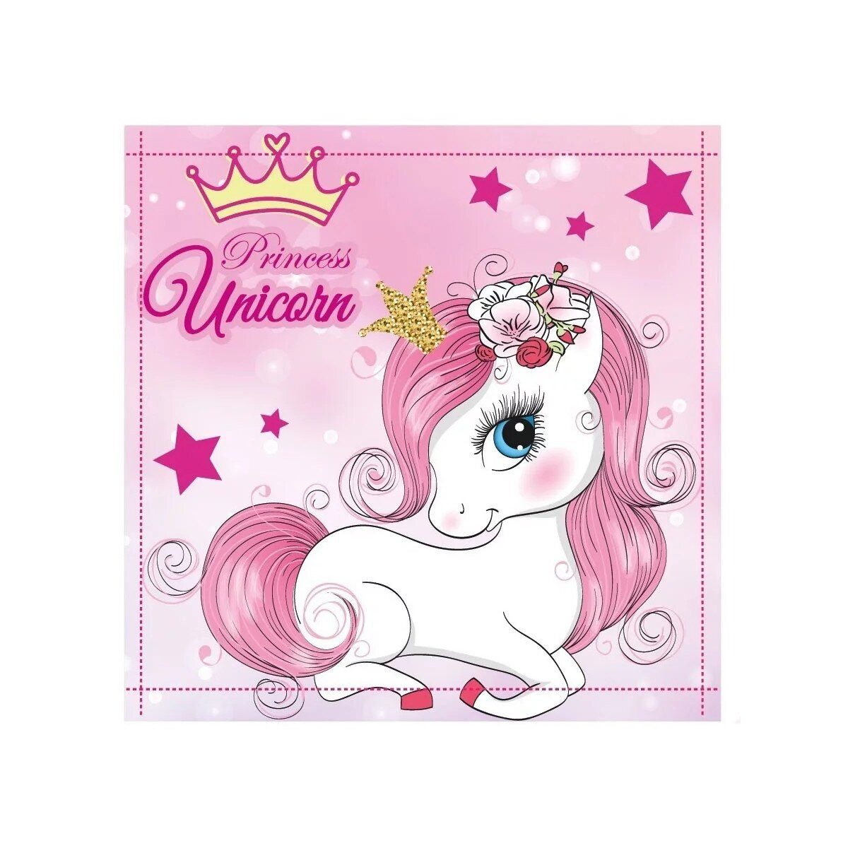 Disney Badetücher Einhorn Princess Handtuch, Gesichtstuch, Handtuch 30x30cm, 100% Baumwolle (1-St)