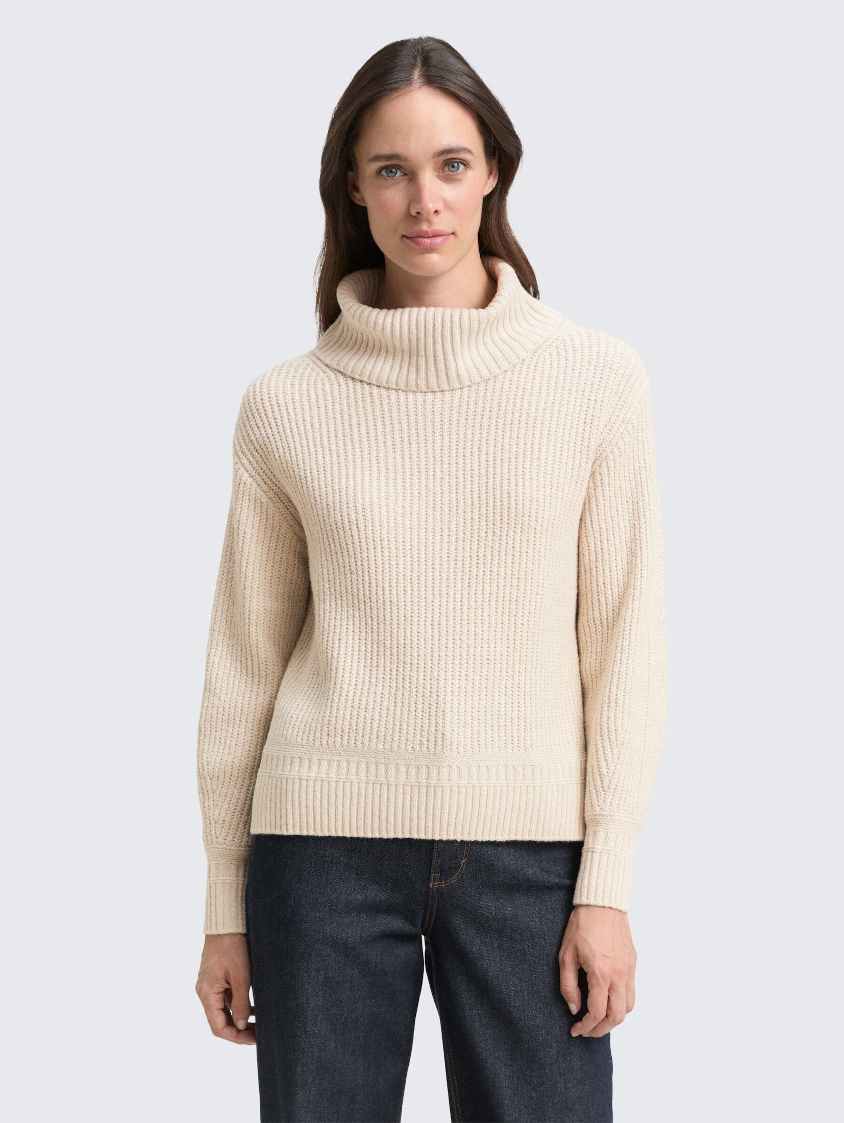TOM TAILOR Strickpullover Pullover & Strickjacken Loose Fit Rollkragenpullo günstig online kaufen
