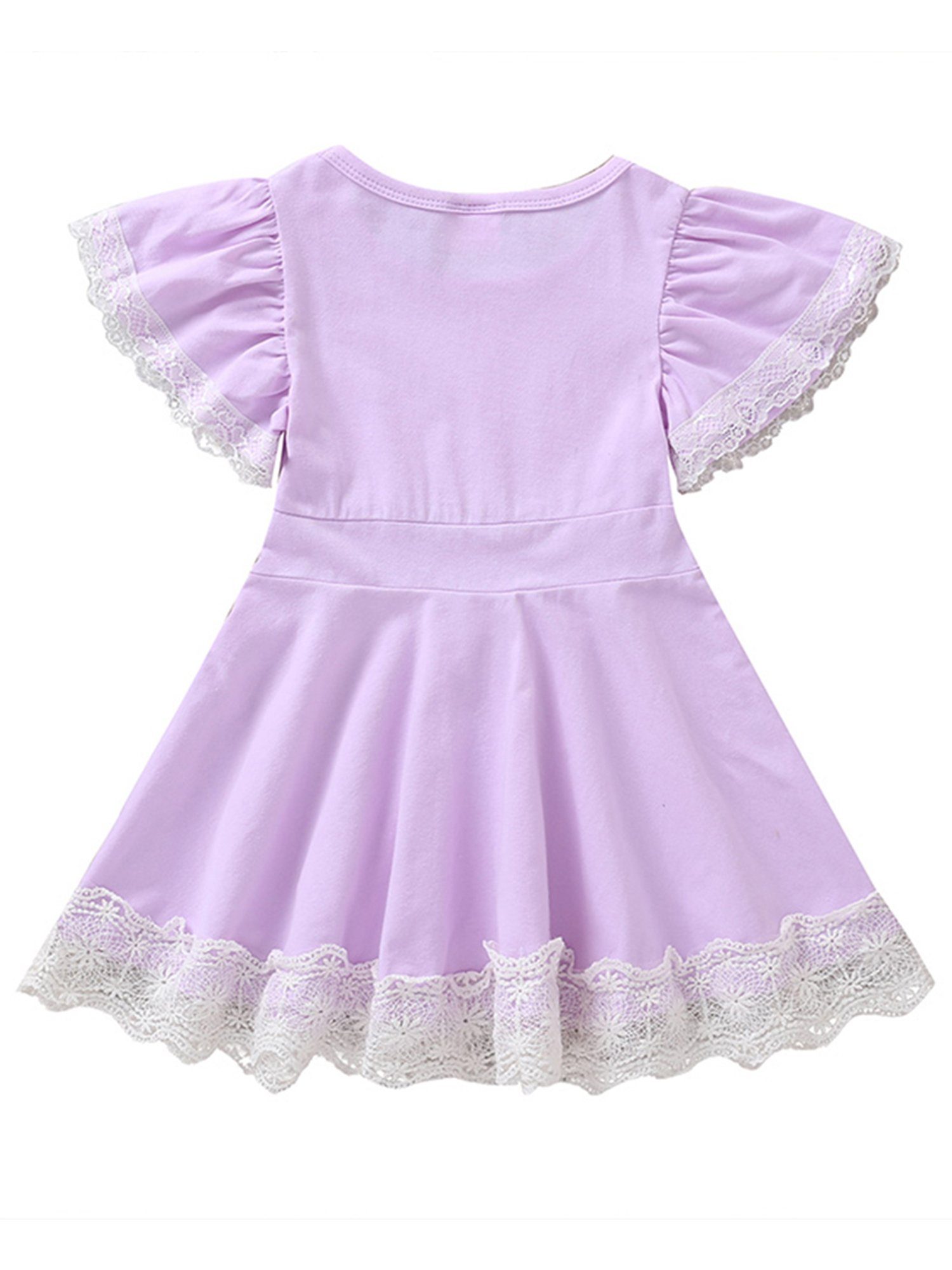 Kinder Mädchen (Gr. 50 - 92) LAPA A-Linien-Kleid LAPA Kleid für Mädchen, Blumenmuster, süßes Kleid