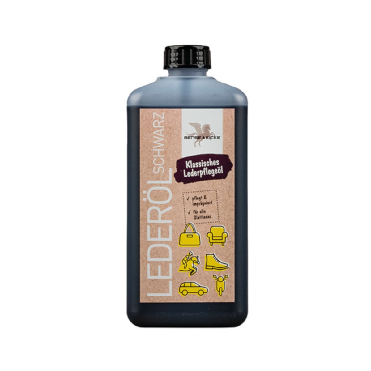 Bense & Eicke Lederöl schwarz - 500 ml Lederöl (Packung)