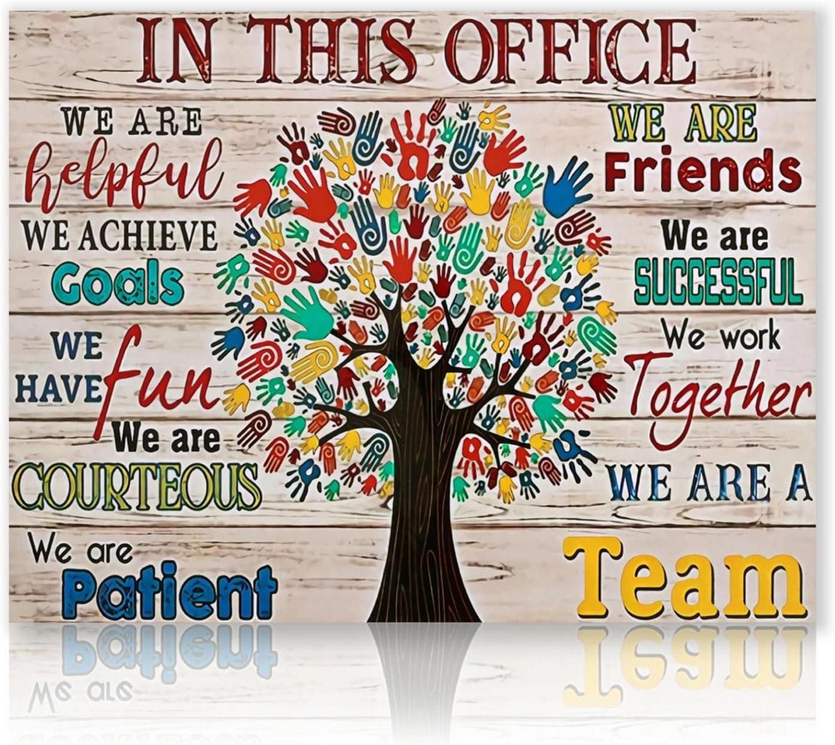 Poster Motivations Poster Positive Leinwand Bilder 30x40 cm Büro Deko