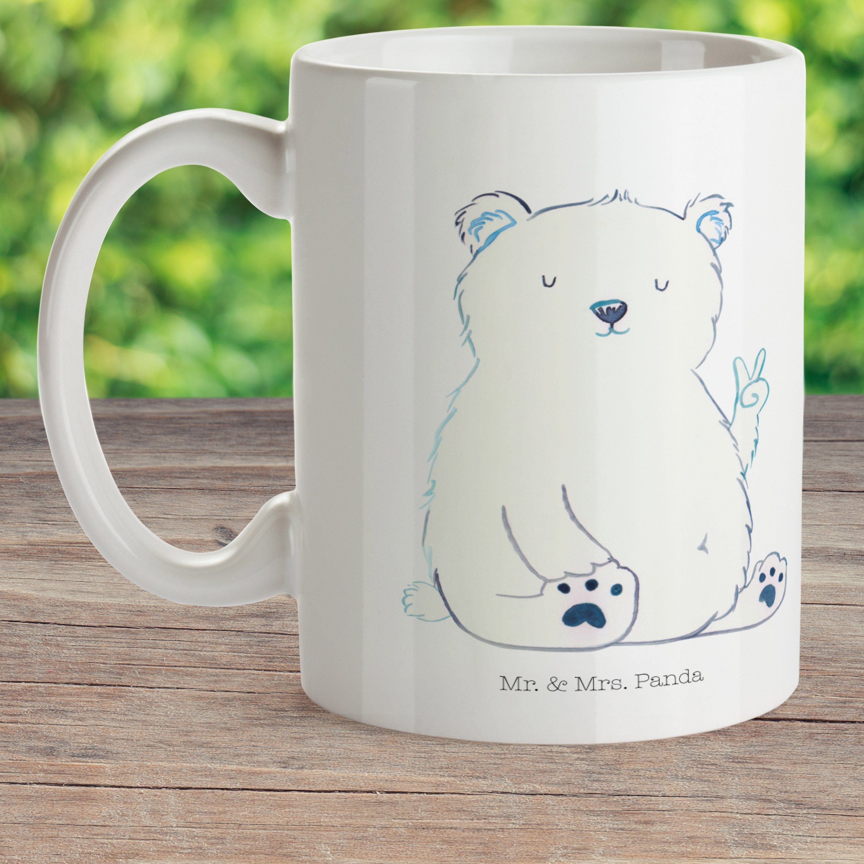 Eisbär Kinderbecher Mr. Teddybär, - Arbeit, Tasse, Mrs. Kunststoff Geschenk, Weiß & - Outd, Panda Faul Nordpol,