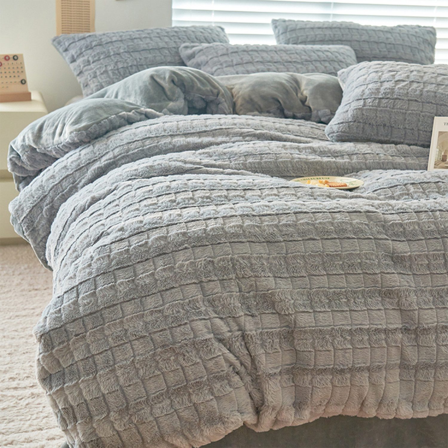 wohnTRAUM24 Bettwäsche Winter Plüsch Bettwäsche,135x200cm,200x200cm,Flausch günstig online kaufen