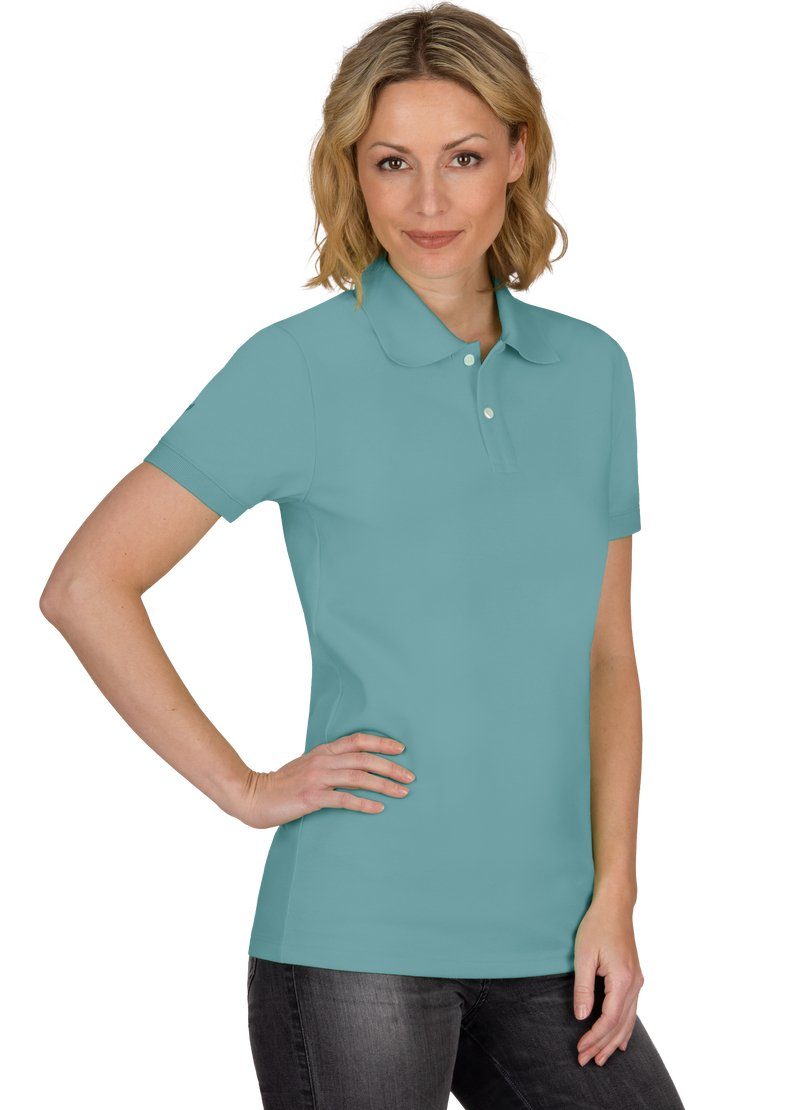 Fit TRIGEMA Slim Trigema aus Poloshirt seegras DELUXE-Piqué Poloshirt