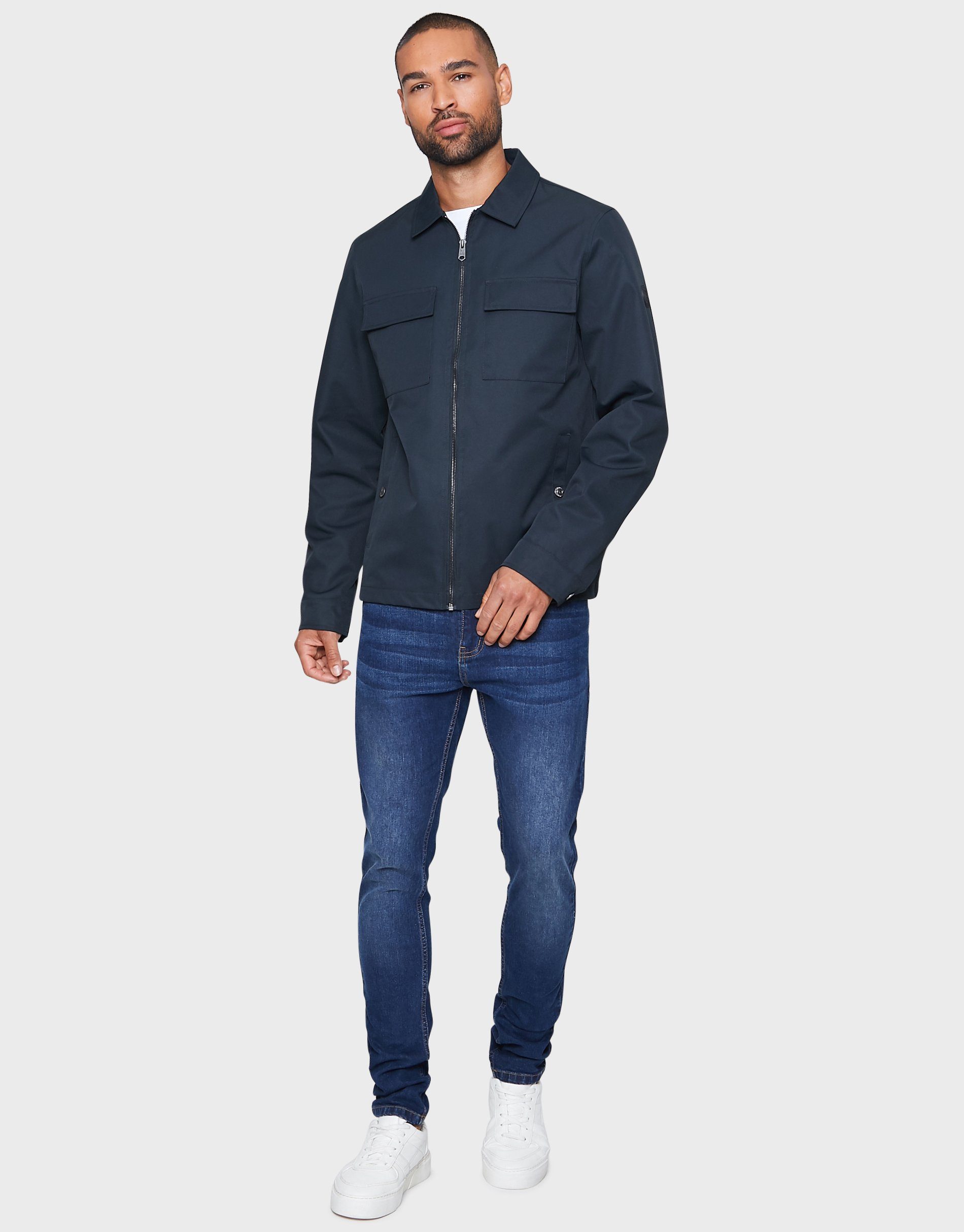 Global Threadbare zertifiziert Navy Park Standard Recycled THB (GRS) Outdoorjacke Jacket