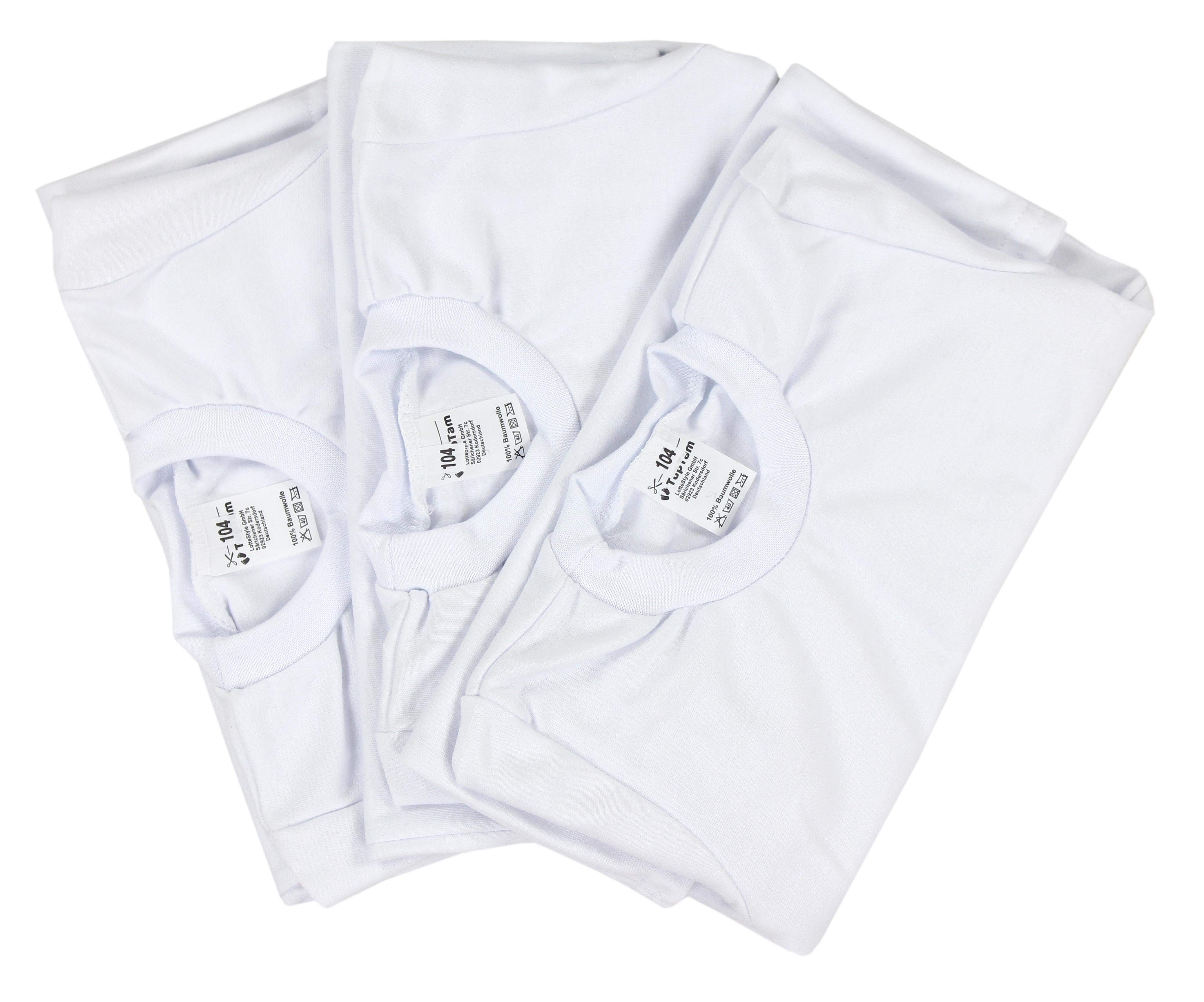 TupTam Unterhemd TupTam Kinder Unterhemd Unisex Pack Weiß Langarm 3er