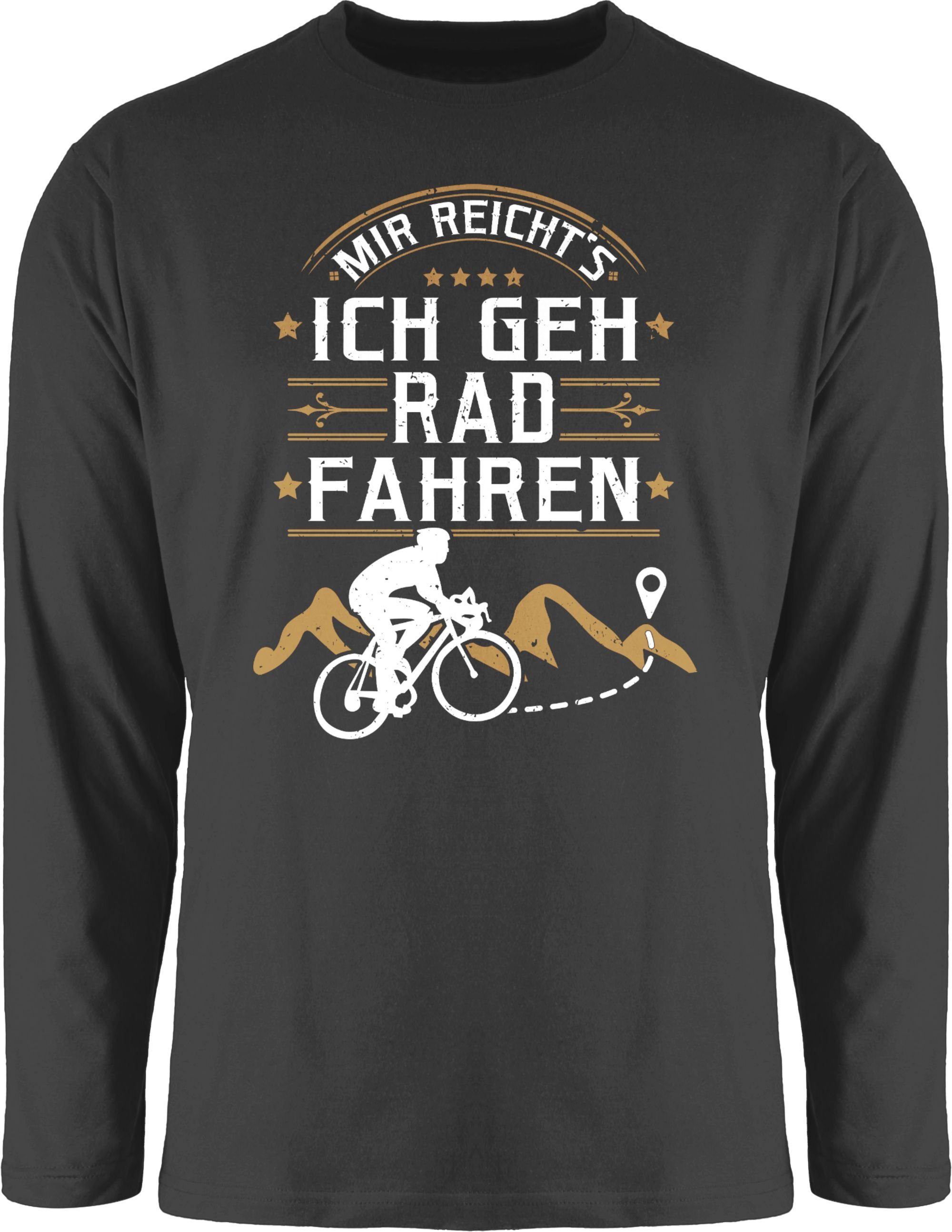 Shirtracer Rundhalsshirt Mir reicht's ich geh Rad fahren Fahrrad Bekleidung Radsport 2 Schwarz